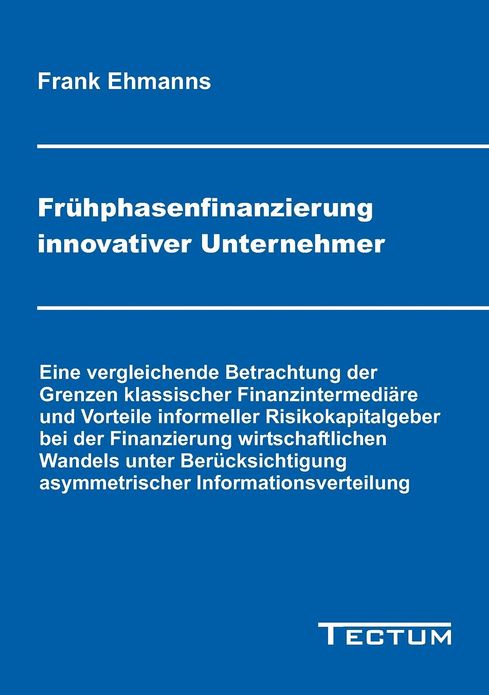 Fr hphasenfinanzierung innovativer Unternehmer