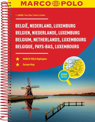 Belgium/Netherlands/Luxembourg Marco Polo Road Atlas
