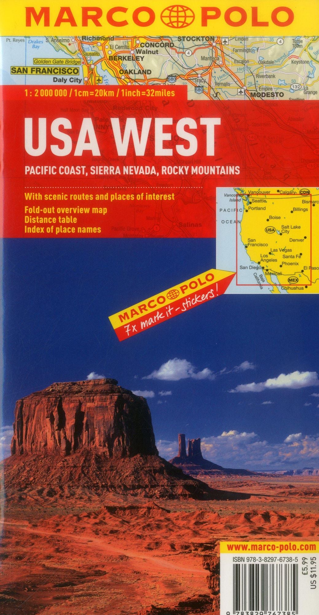 USA West Marco Polo Map