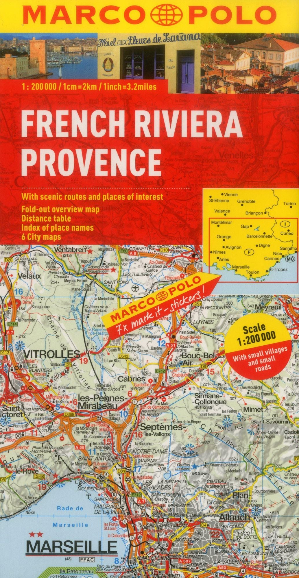French Riviera, Provence Marco Polo Map