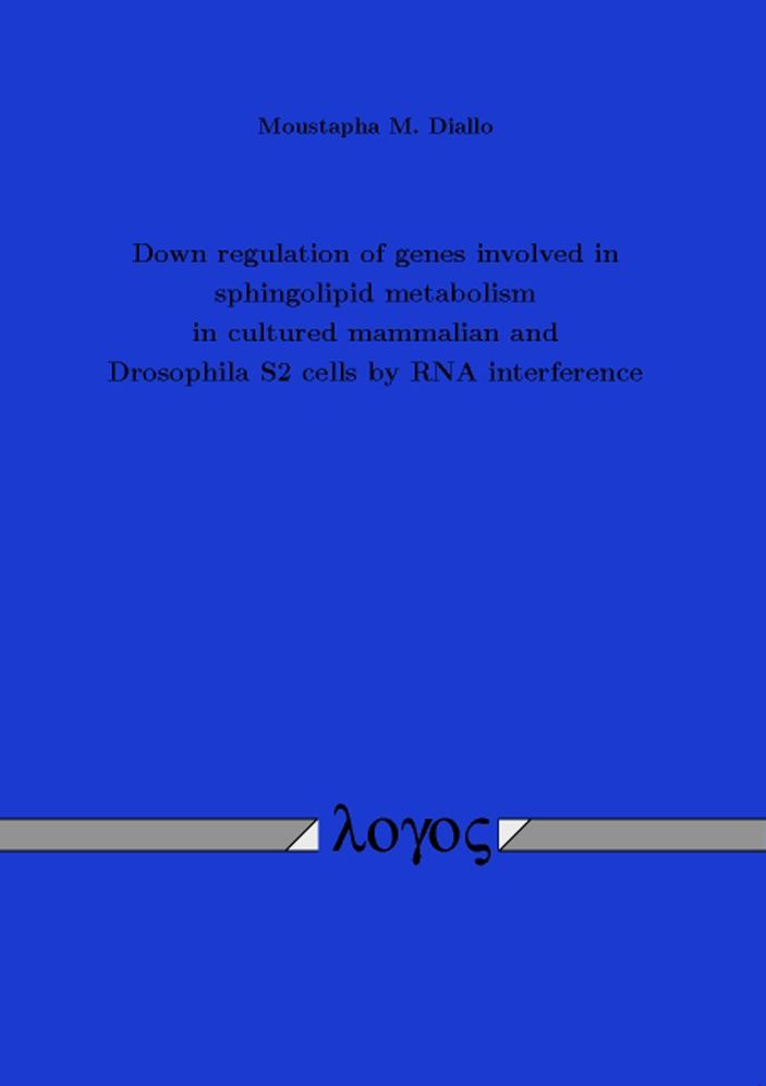 Down regulation of genes involved in sphingolipid metabolism in cultured mammalian and Drosophila S2 cells by RNA interference