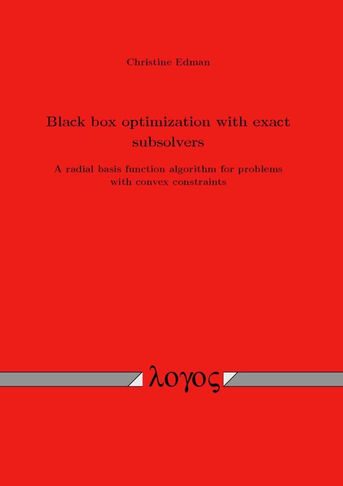 Black box optimization with exact subsolvers: A radial basis function algorithm for problems with convex constraints