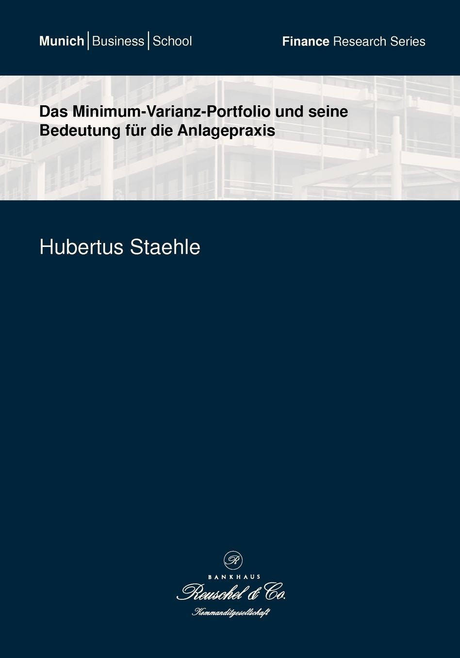 Das Minimum-Varianz-Portfolio Und Seine Bedeutung F R Die Anlagepraxis