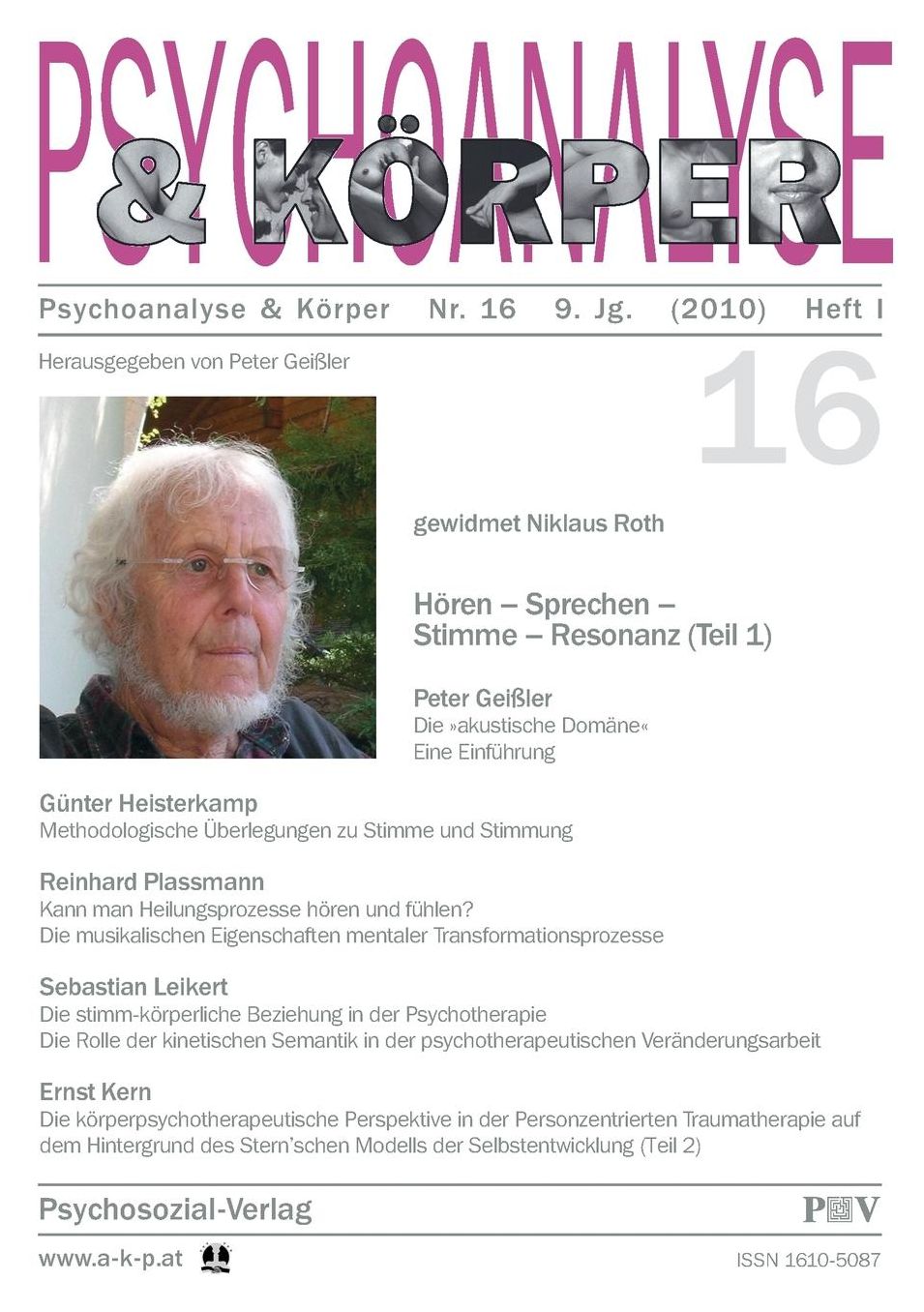 Psychoanalyse und K rper Nr. 16: H ren - Sprechen - Stimme - Resonanz (Teil 1)