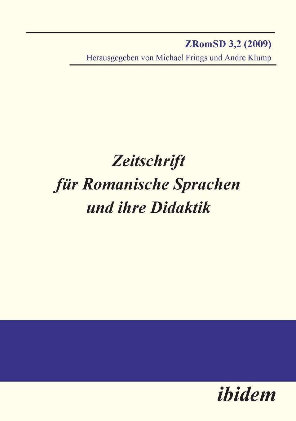 Zeitschrift Für Romanische Sprachen und Ihre Didaktik: Heft 3. 2
