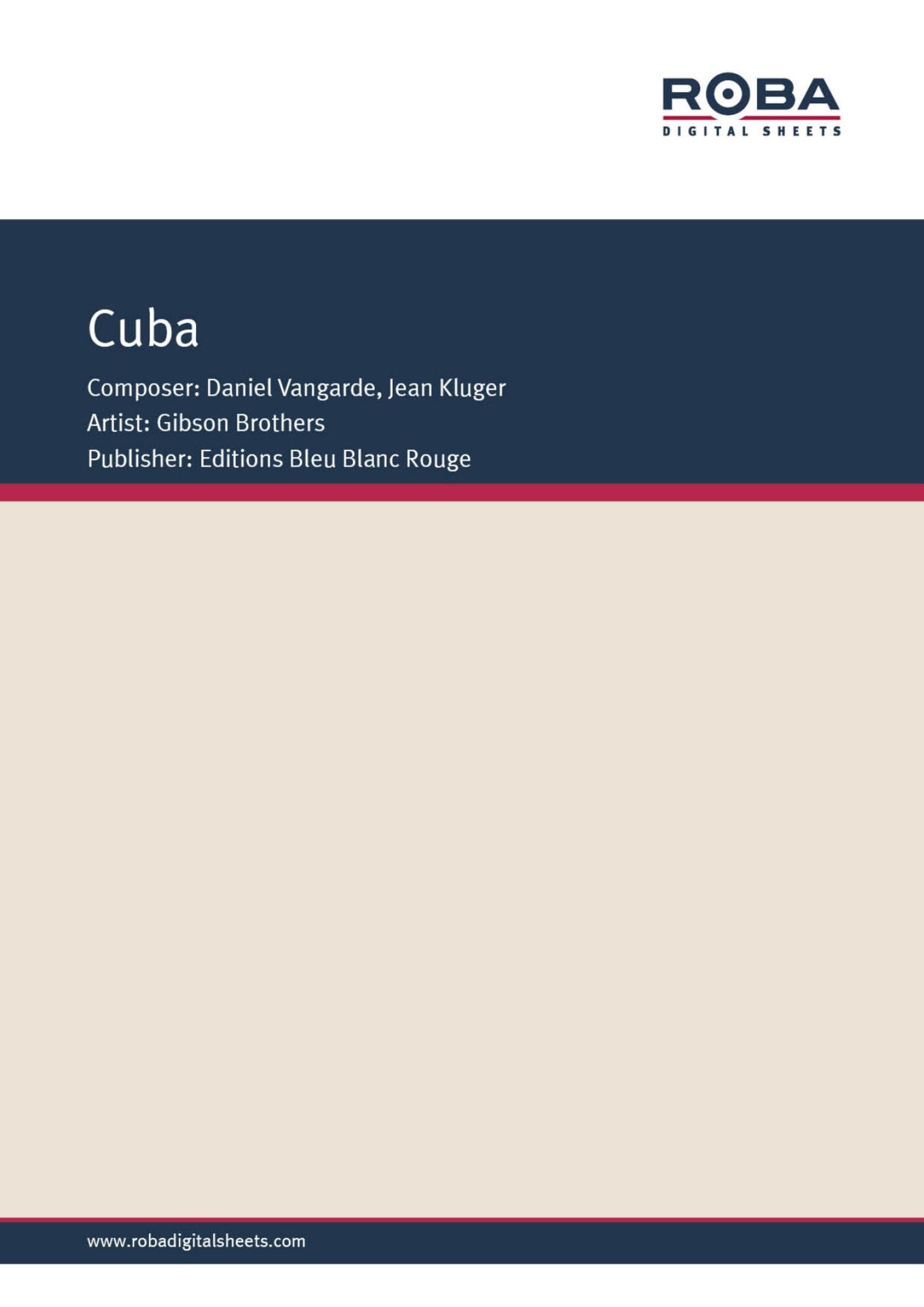 Cuba: as performed by Gibson Brothers, Single Songbook