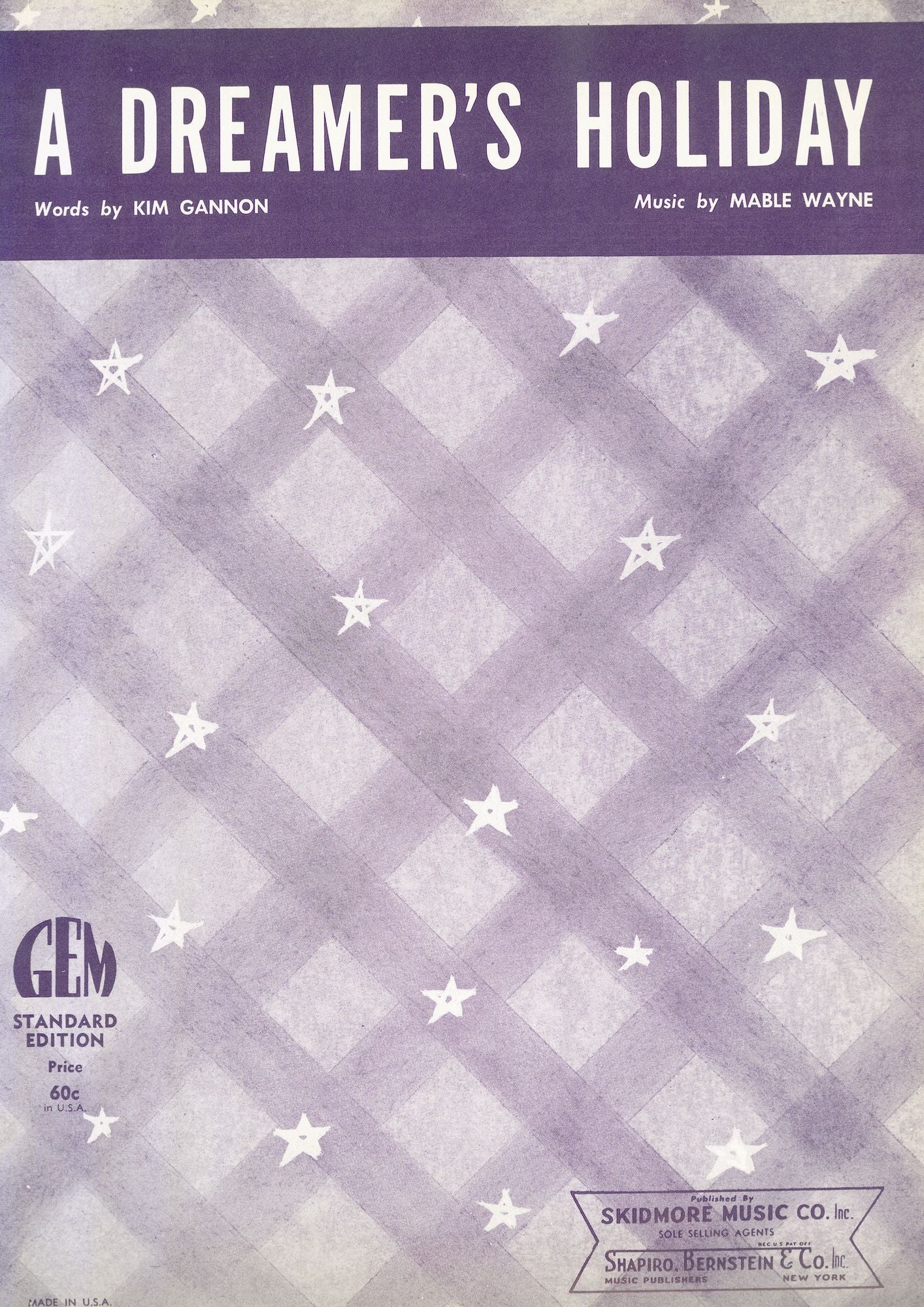A Dreamer's Holliday: performed by Perry Como, Buddy Clark and many other artists, Popular Standard, Single Songbook