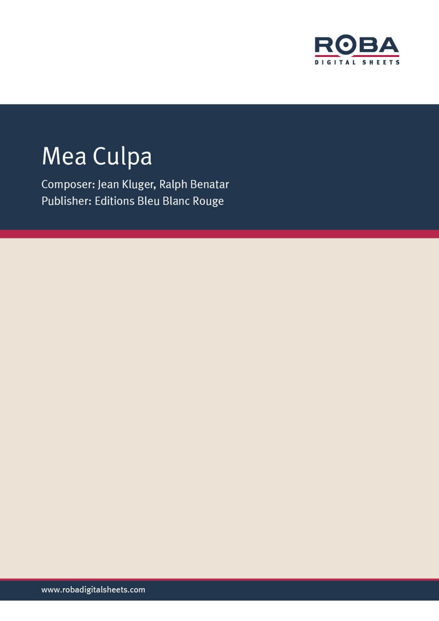 Mea Culpa : Single Songbook, as performed by Good News