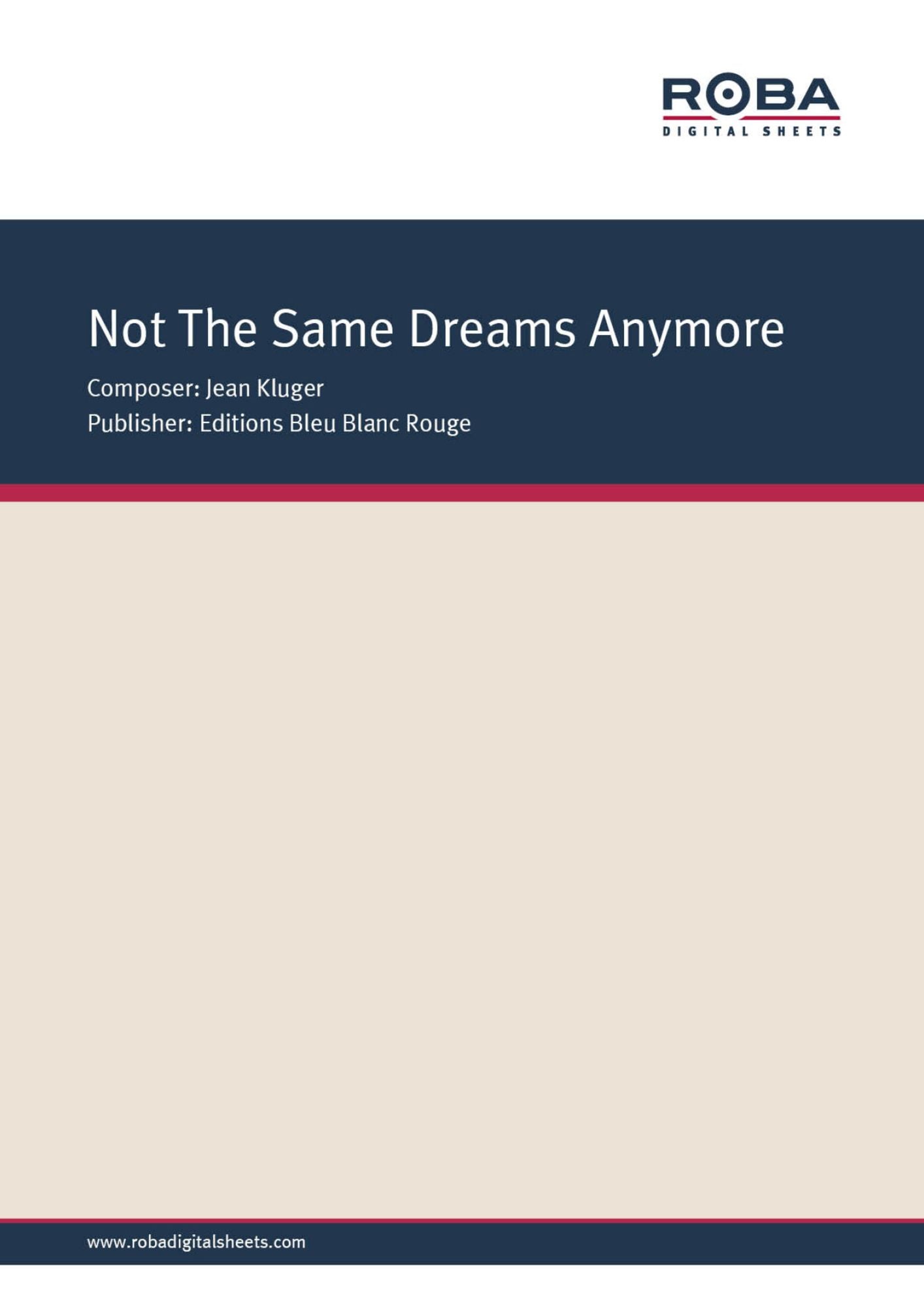 Not The Same Dreams Anymore : Single Songbook