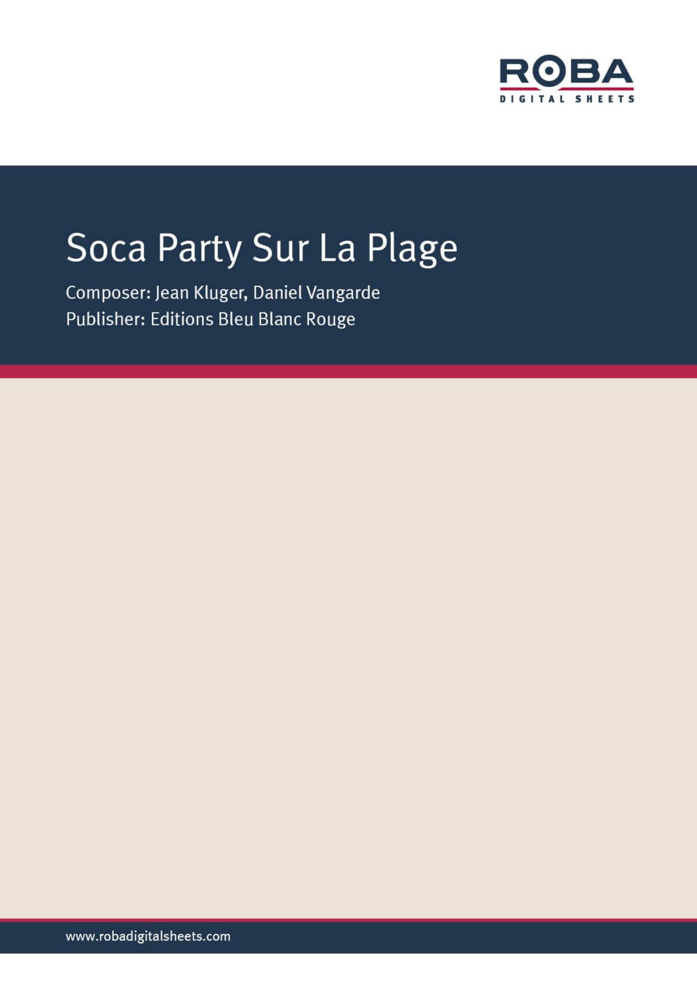 Soca Party Sur La Plage : Single Songbook, as peformed by La COMPAGNIE CRÉOLE