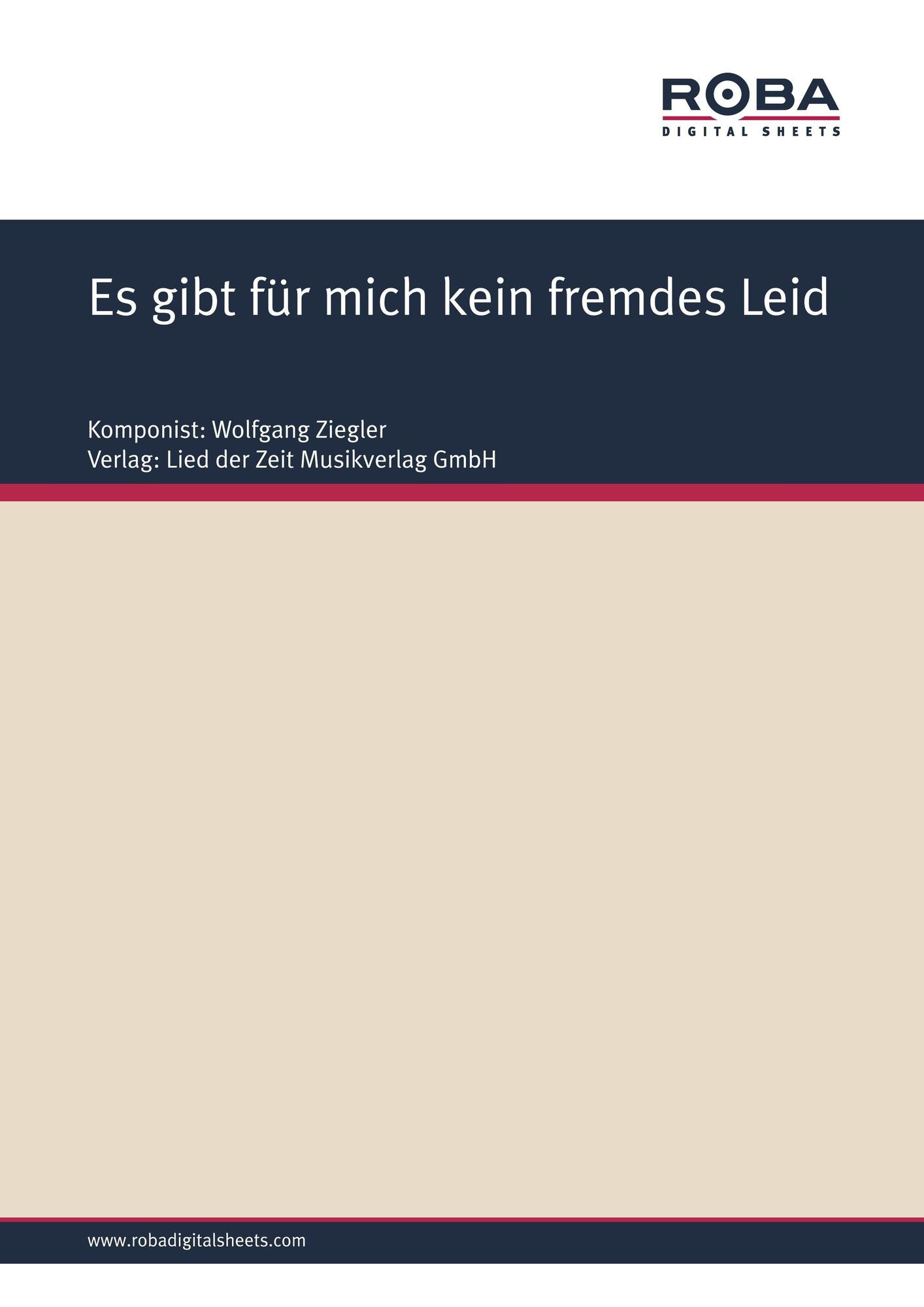 Es gibt für mich kein fremdes Leid : Single Songbook; as performed by Ute Freudenberg & Wolfgang Ziegler