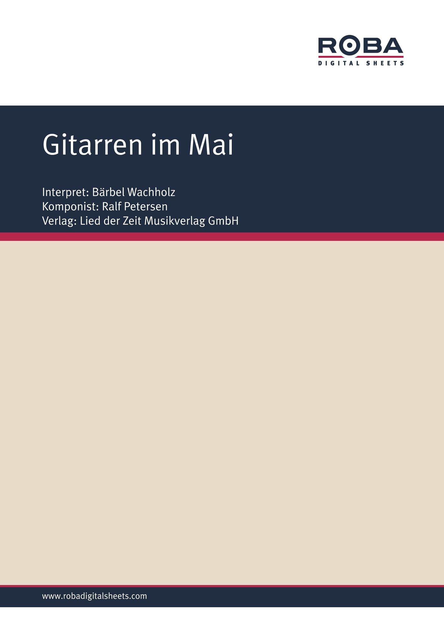 Gitarren im Mai : Single Songbook; as performed by Bärbel Wachholz