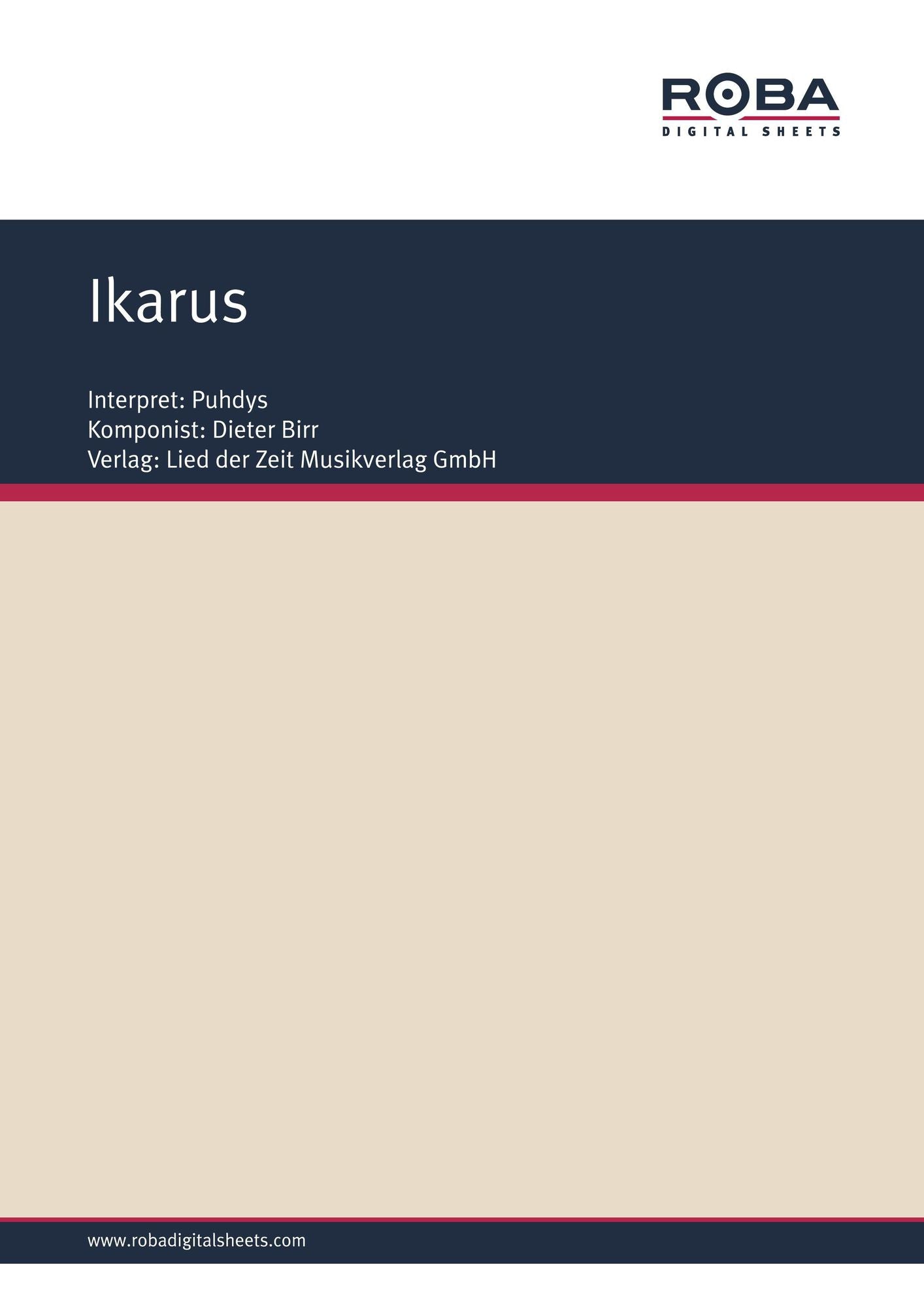 Ikarus : Single Songbook; as performed by Puhdys