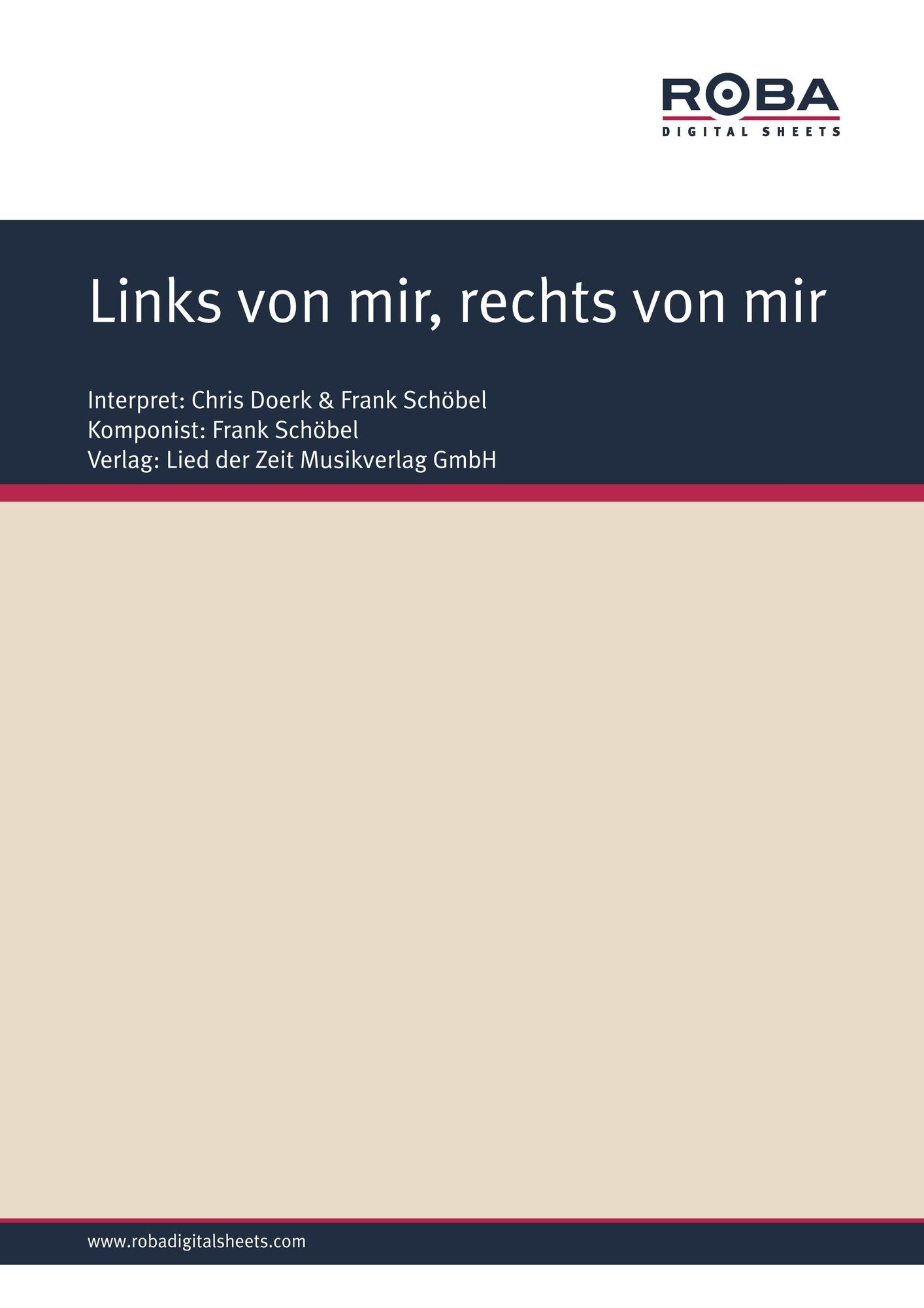 Links von mir, rechts von mir : Single Songbook; as performed by Chris Doerk & Frank Schöbel