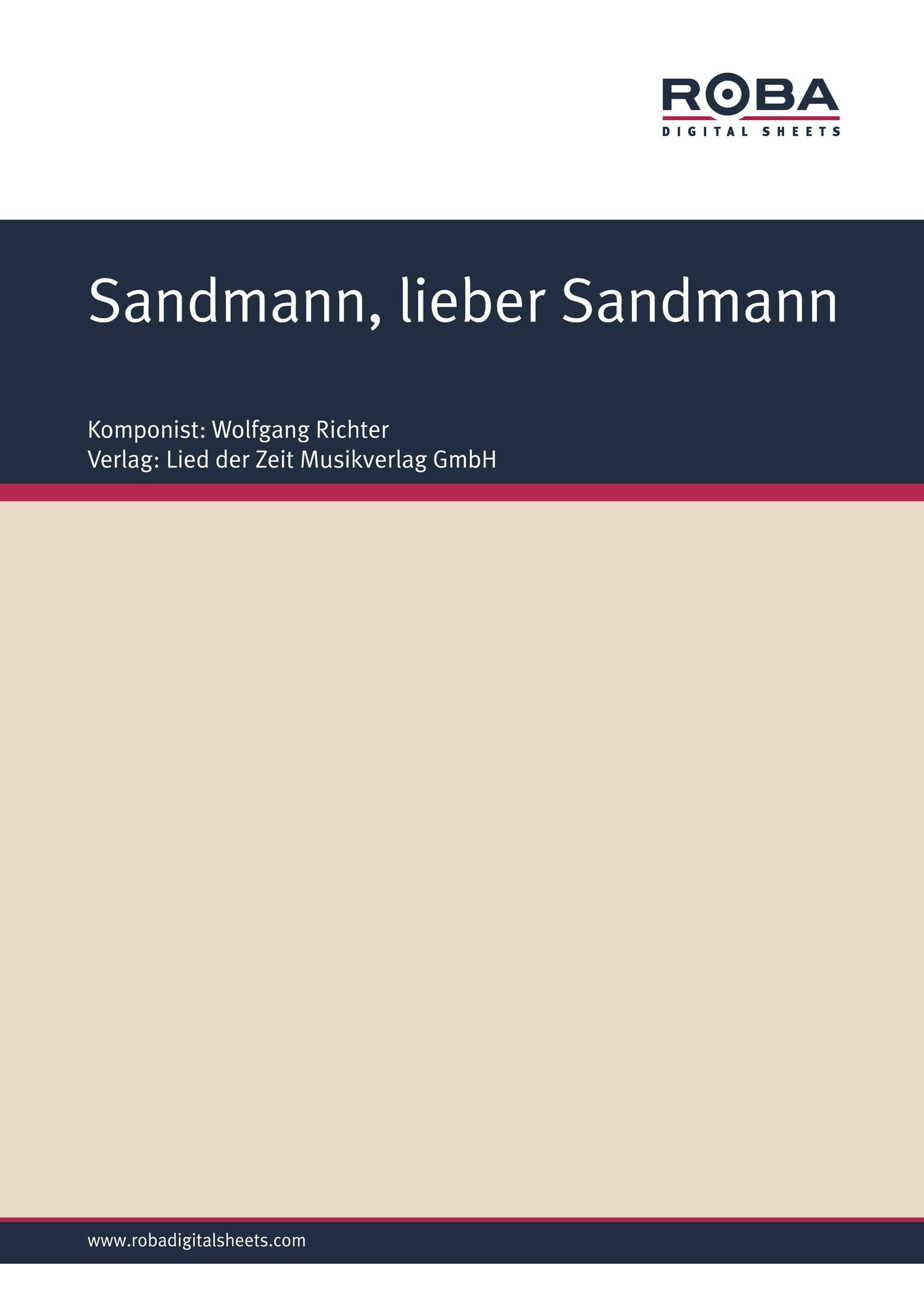 Sandmann, lieber Sandmann: Single Songbook
