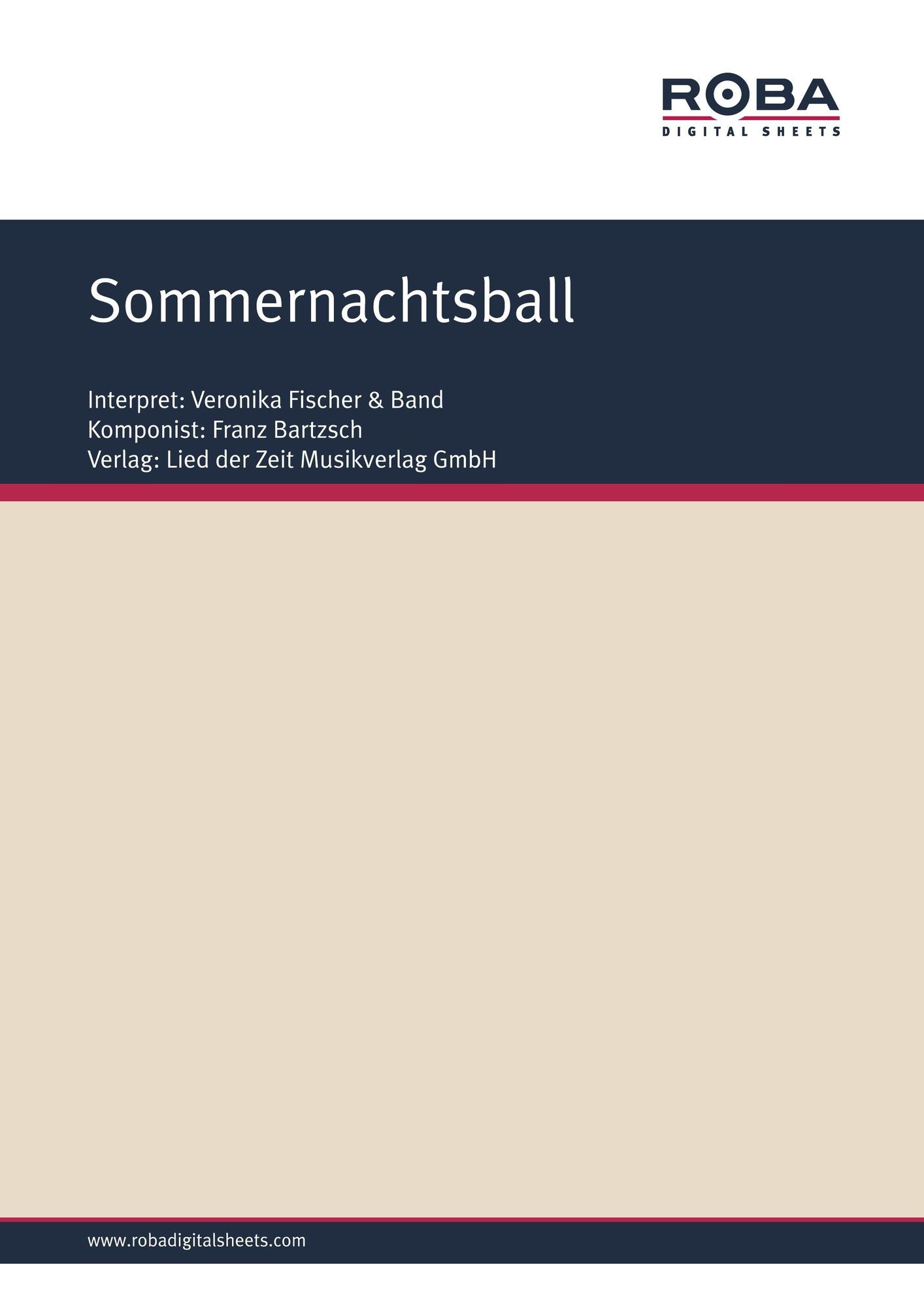 Sommernachtsball : Single Songbook; as performed by Veronika Fischer & Band
