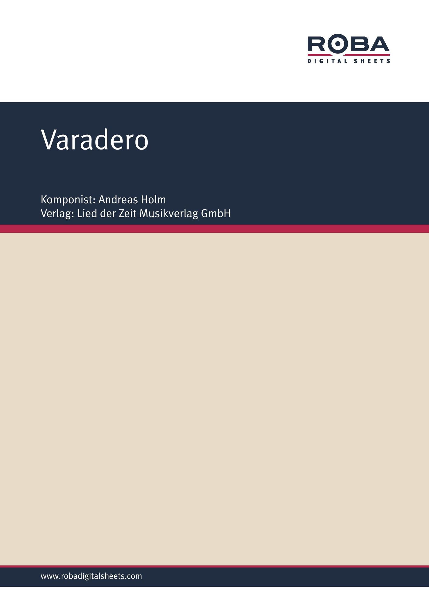 Varadero : Single Songbook; as performed by Andreas Holm