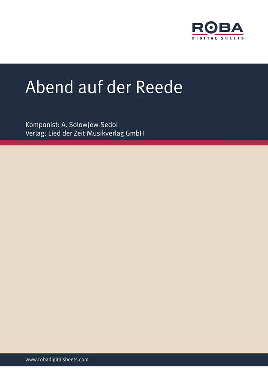 Abend auf der Reede : Single Songbook