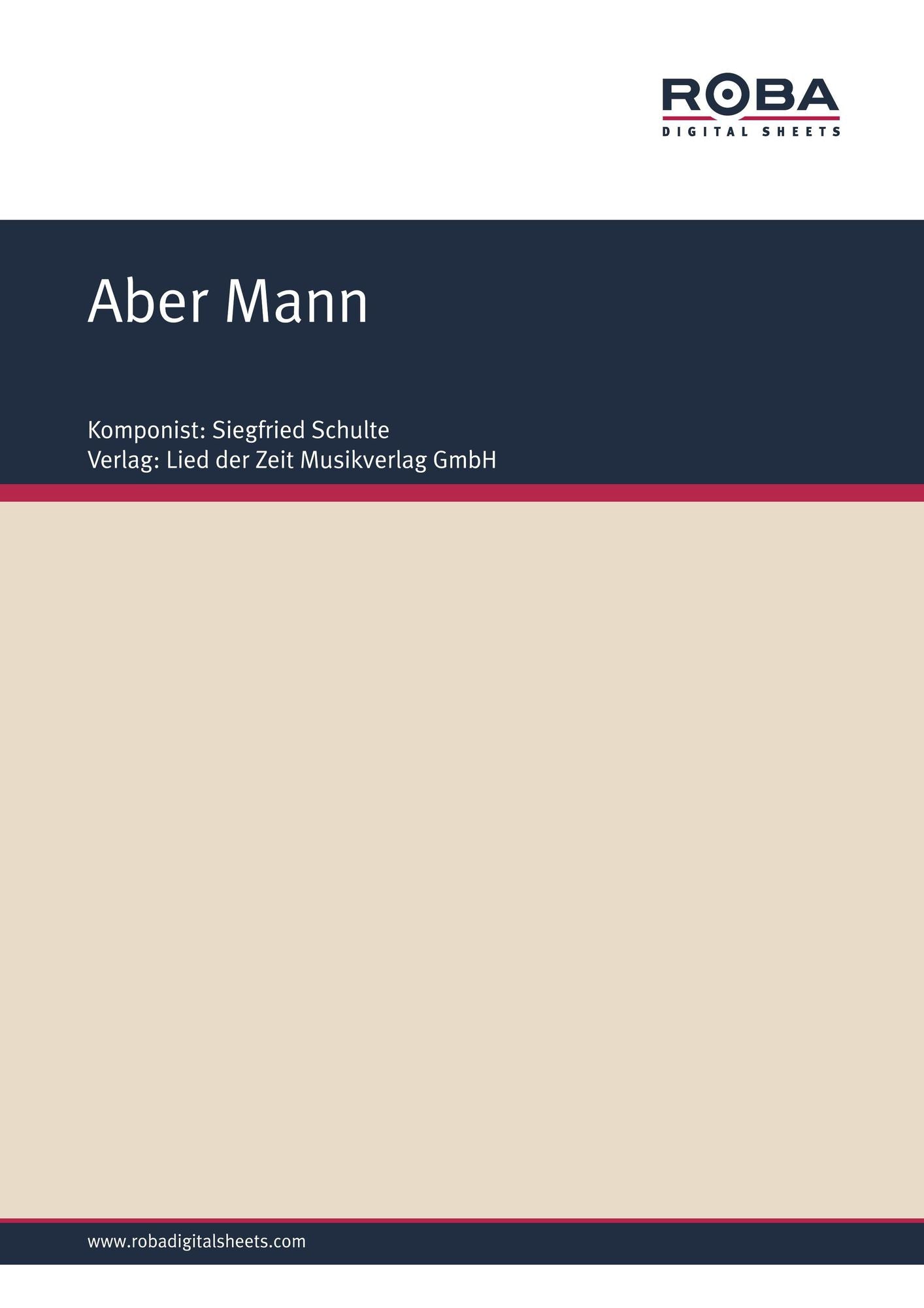Aber Mann : Single Songbook