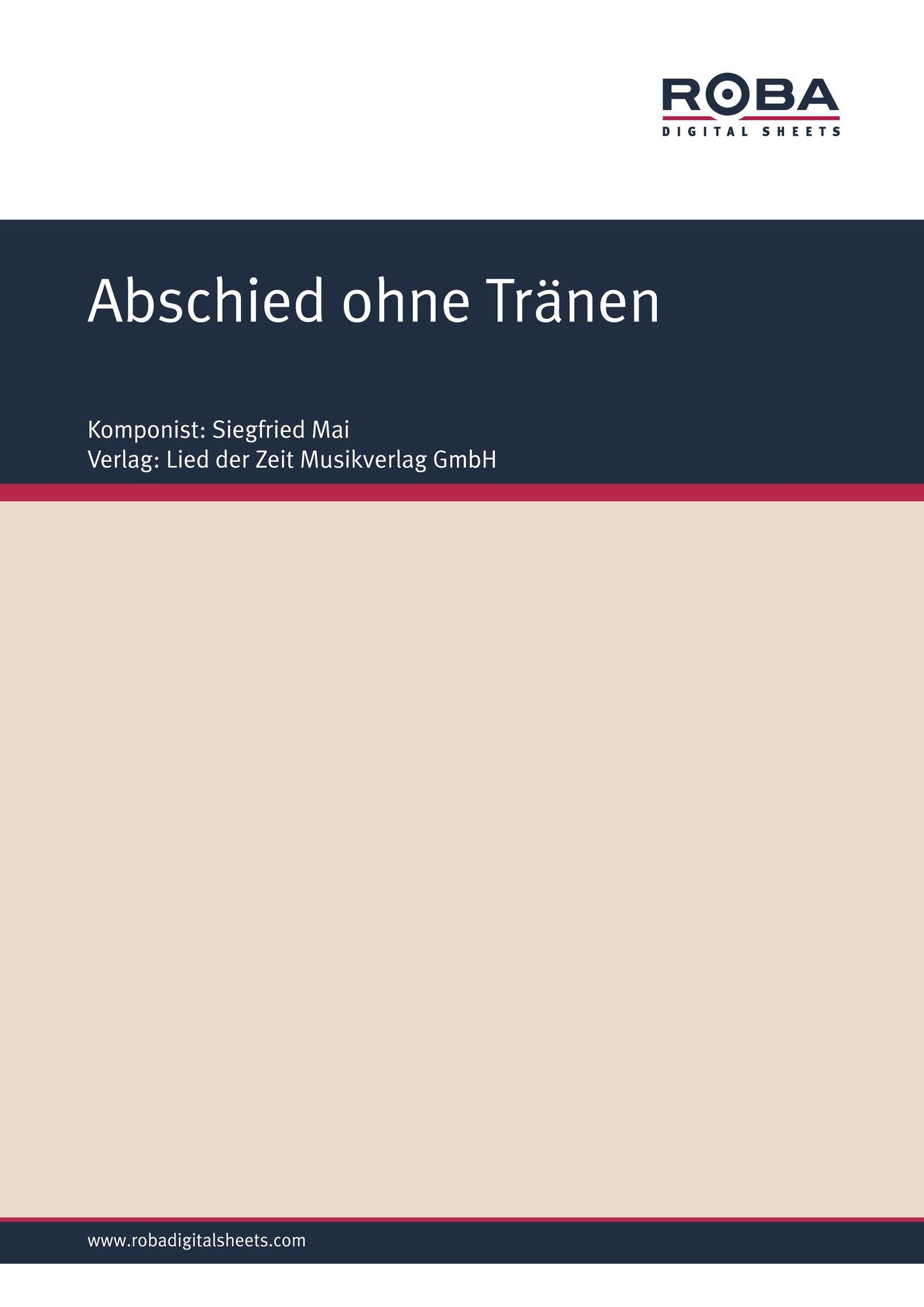 Abschied ohne Tränen : Single Songbook