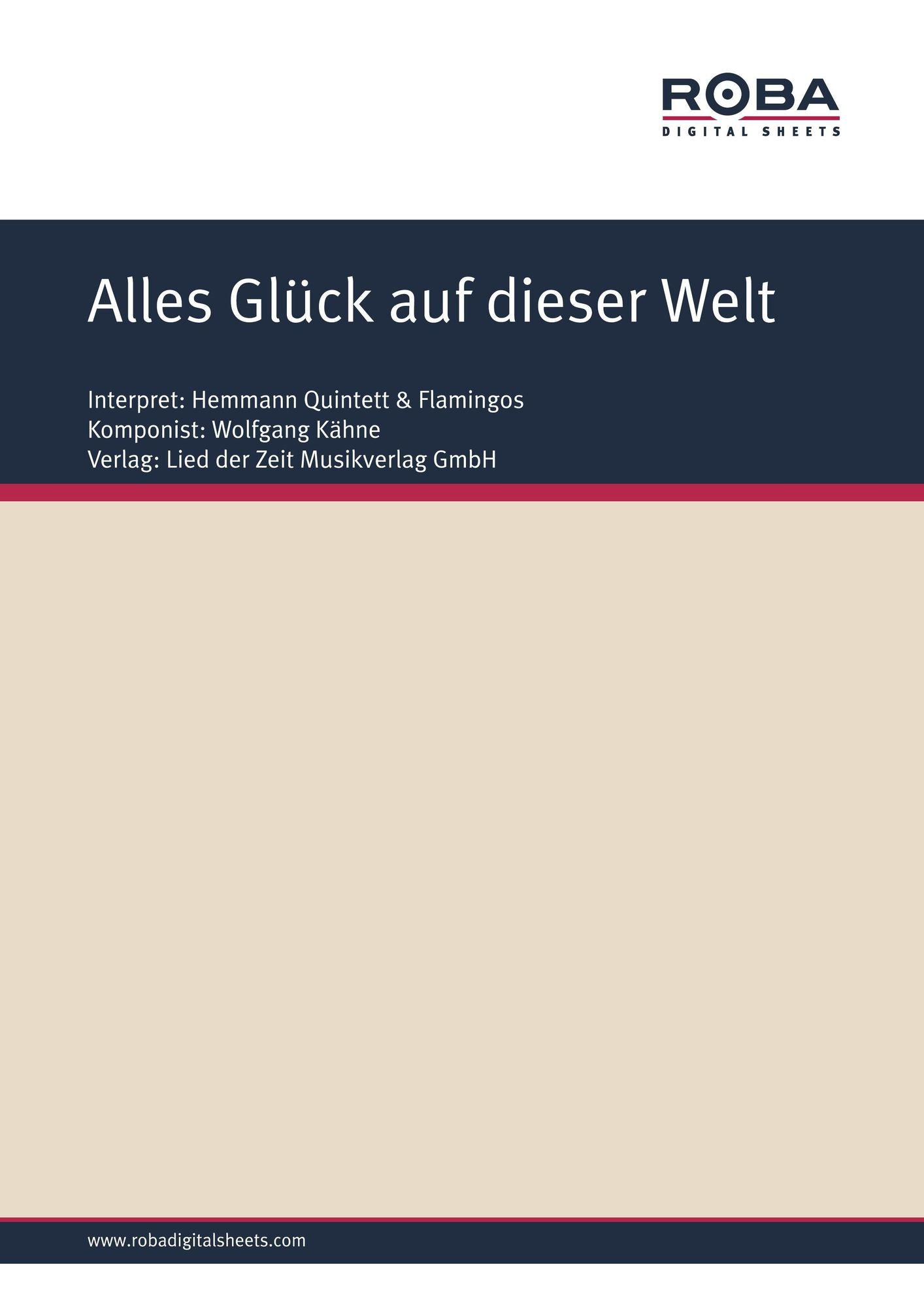Alles Glück auf dieser Welt : Single Songbook