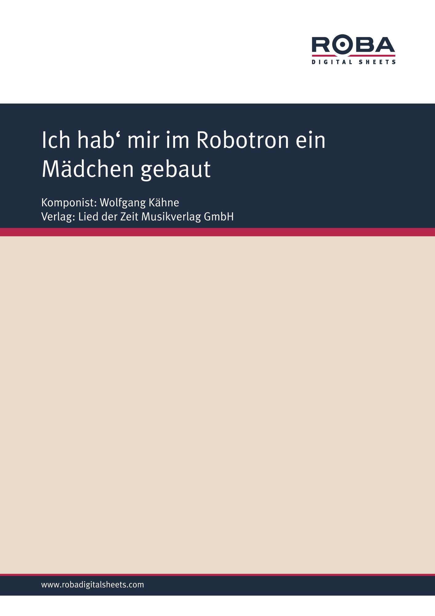 Ich hab' mir im Robotron ein Mädchen gebaut: Single Songbook