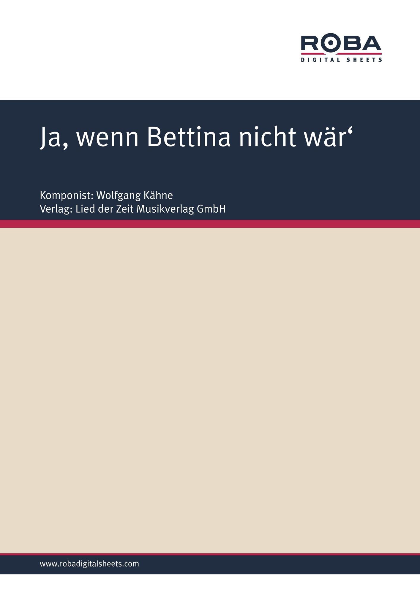 Ja, wenn Bettina nicht wär': Single Songbook