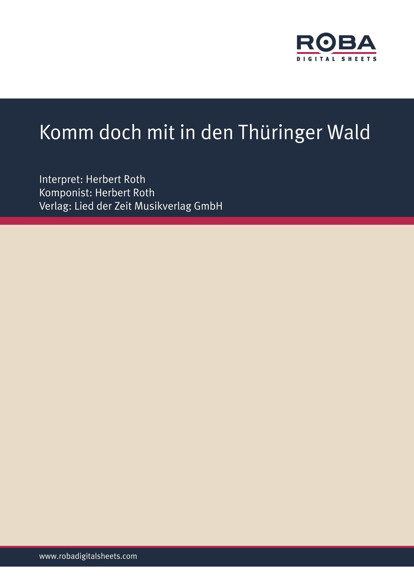 Komm doch mit in den Thüringer Wald : Single Songbook