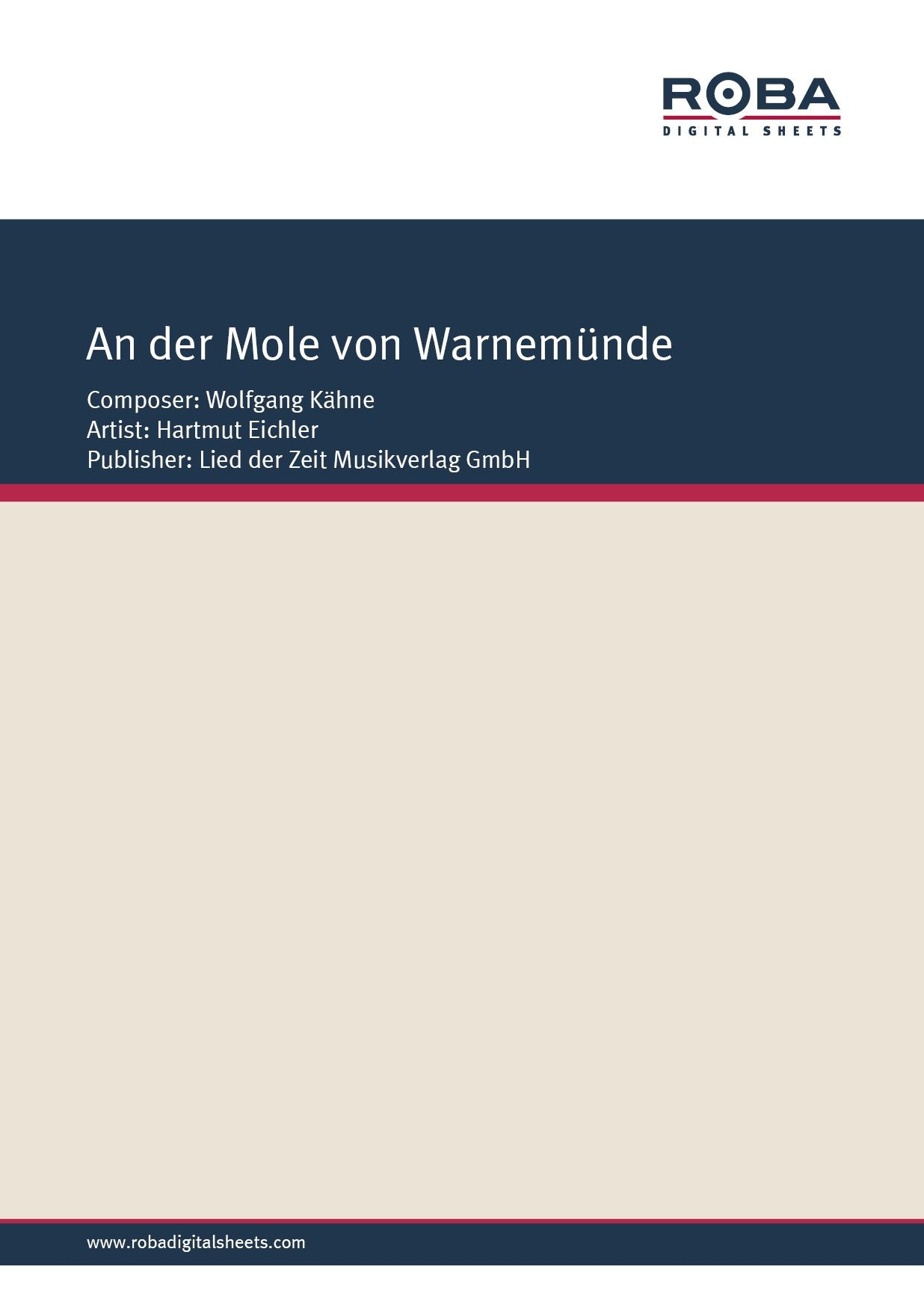 An der Mole von Warnemünde : Single Songbook