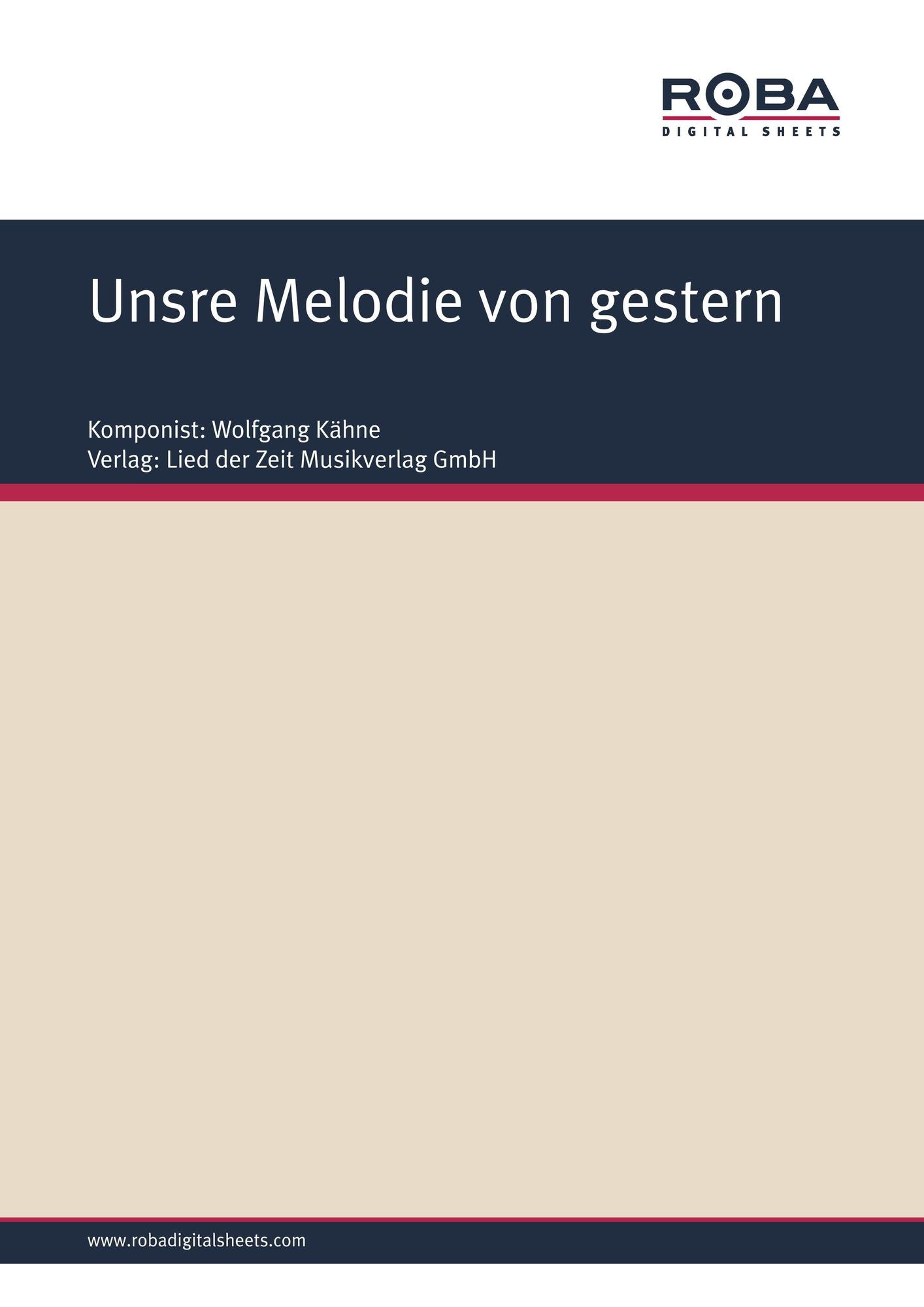 Unsre Melodie von gestern : Single Songbook