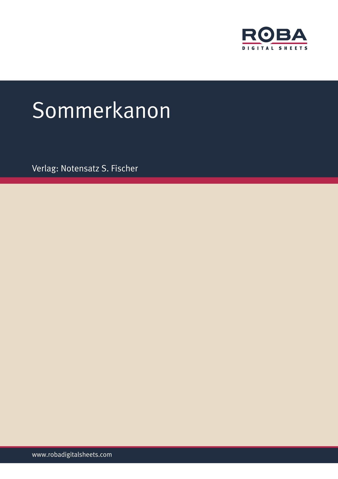 Sommerkanon: Sheet Music