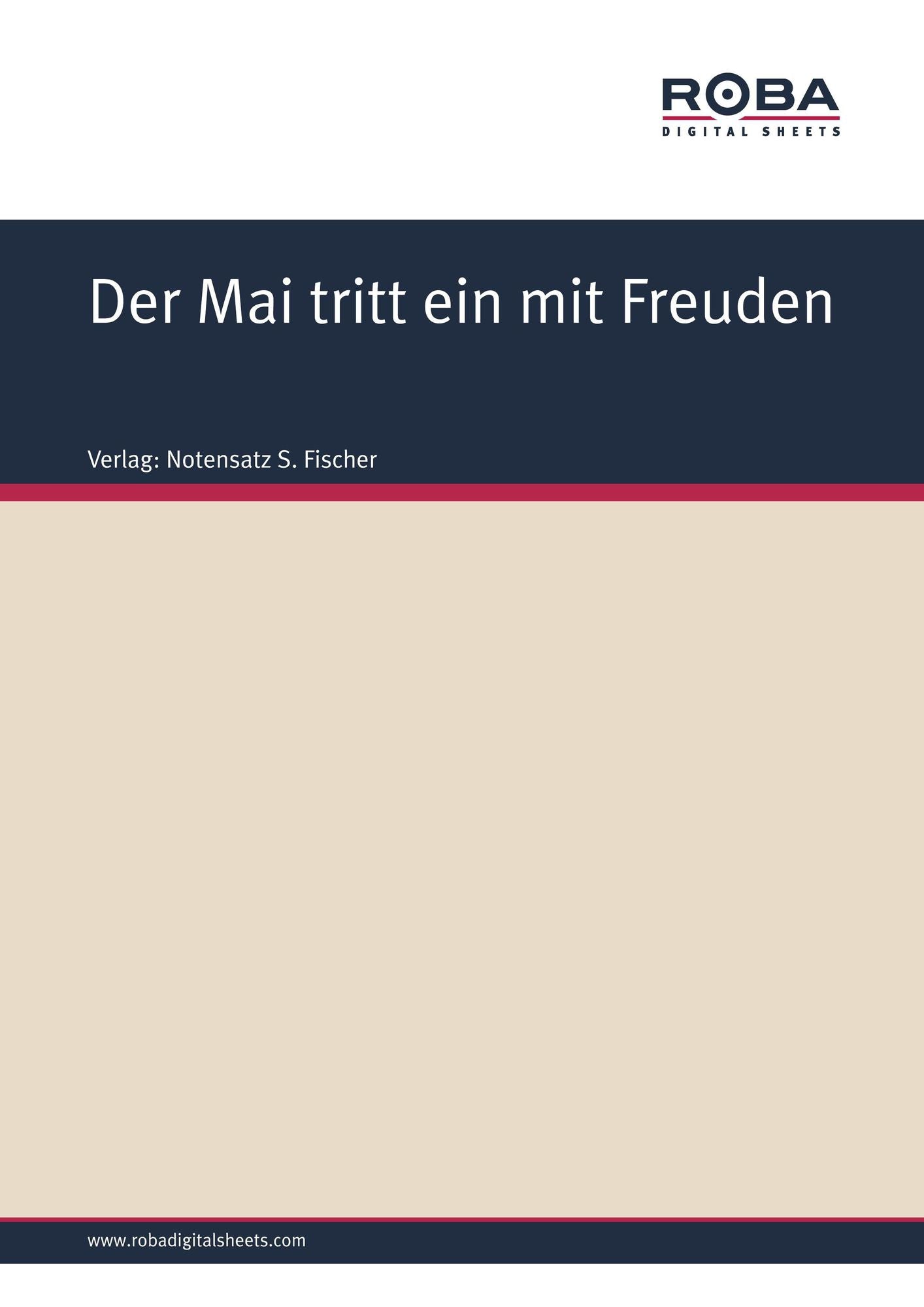 Der Mai tritt ein mit Freuden: Sheet Music