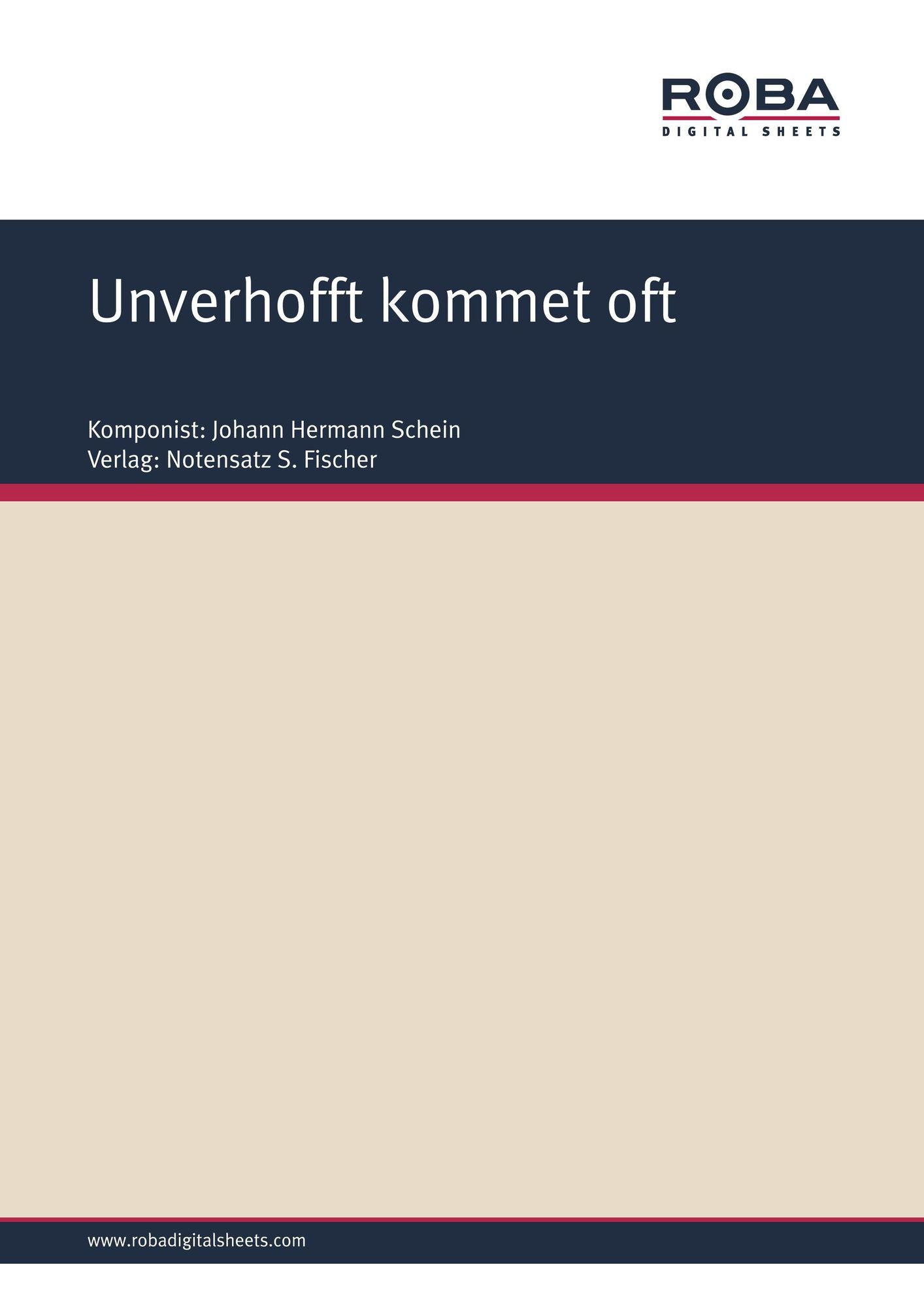 Unverhofft kommet oft: Sheet Music