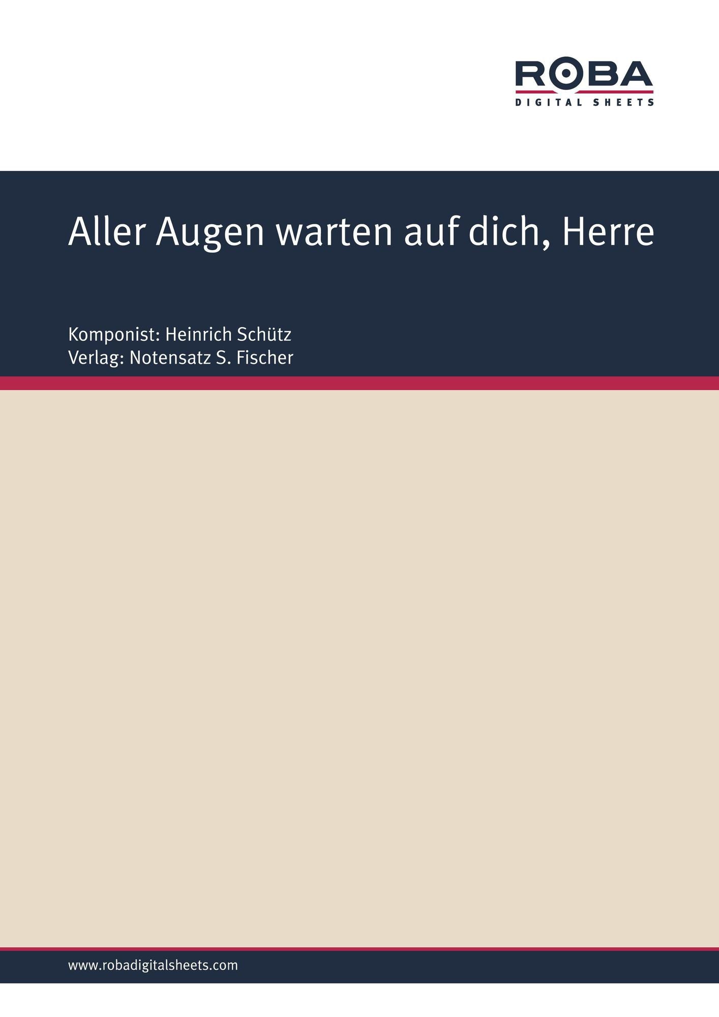 Aller Augen warten auf dich, Herre: Sheet Music, Lyrics by Psalm 145