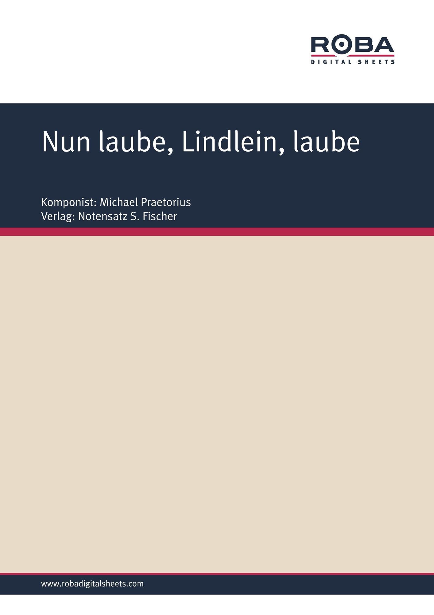 Nun laube, Lindlein, laube: Sheet Music