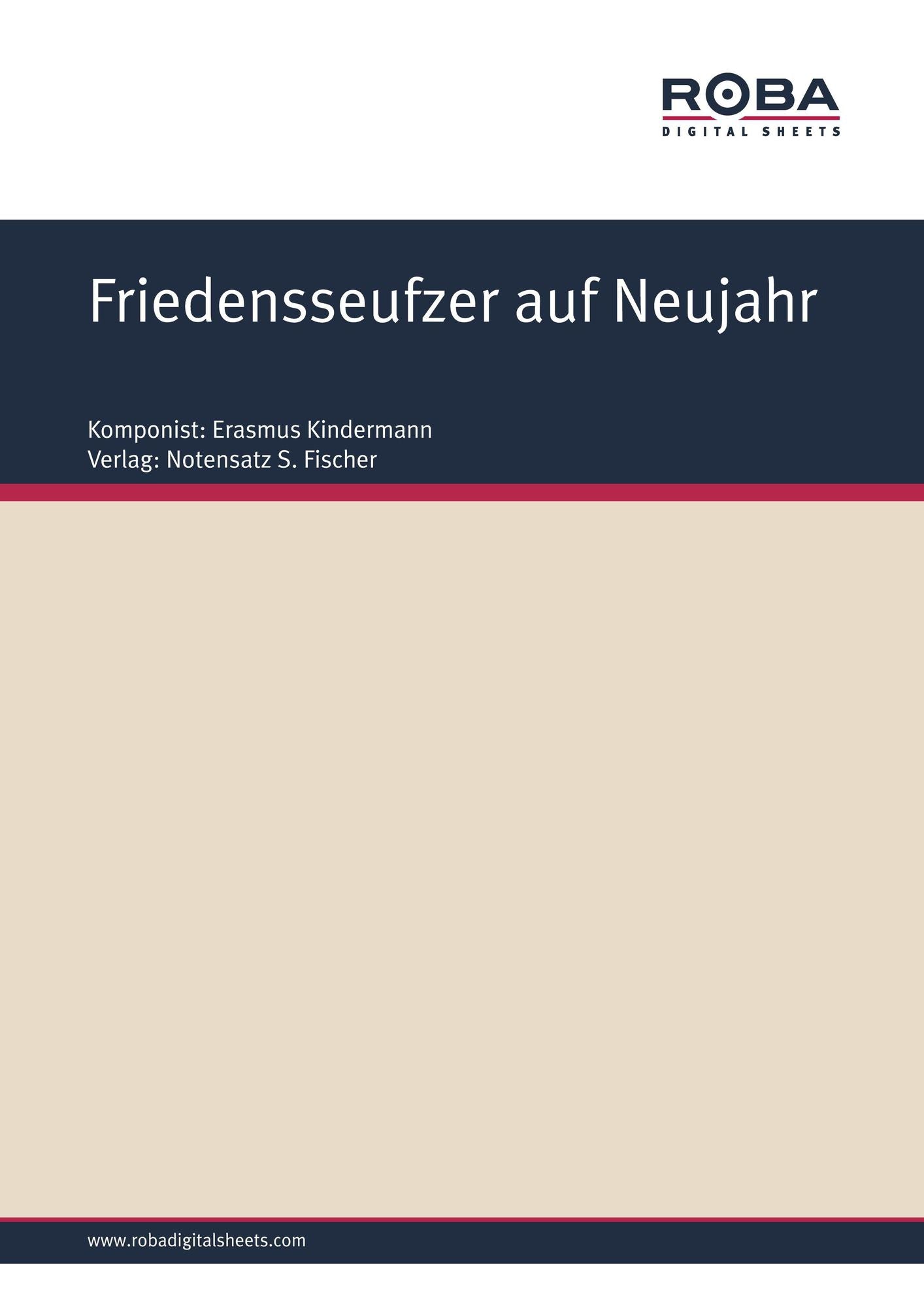 Friedensseufzer auf Neujahr: Sheet Music