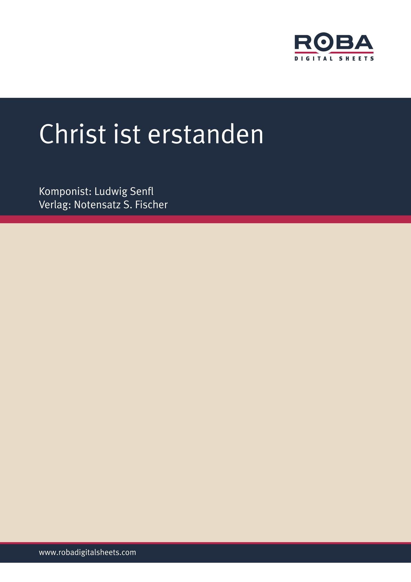 Christ ist erstanden : Sheet Music