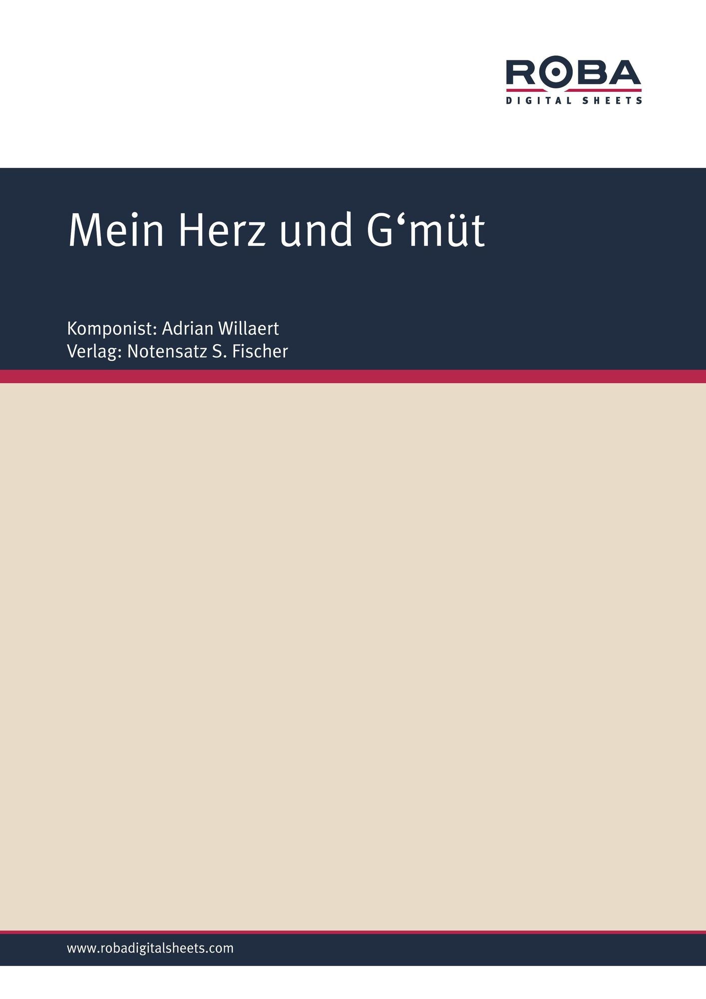 Mein Herz und G'müt: Sheet Music