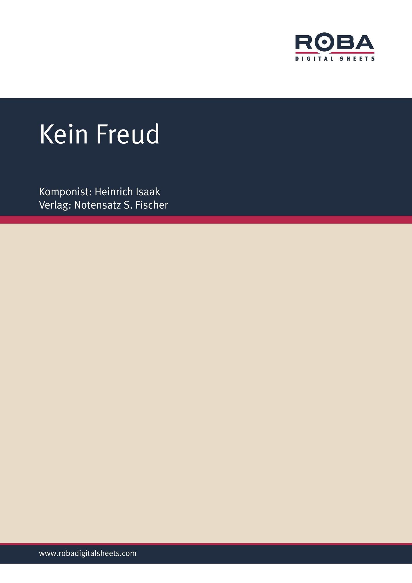 Kein Freud : Sheet Music