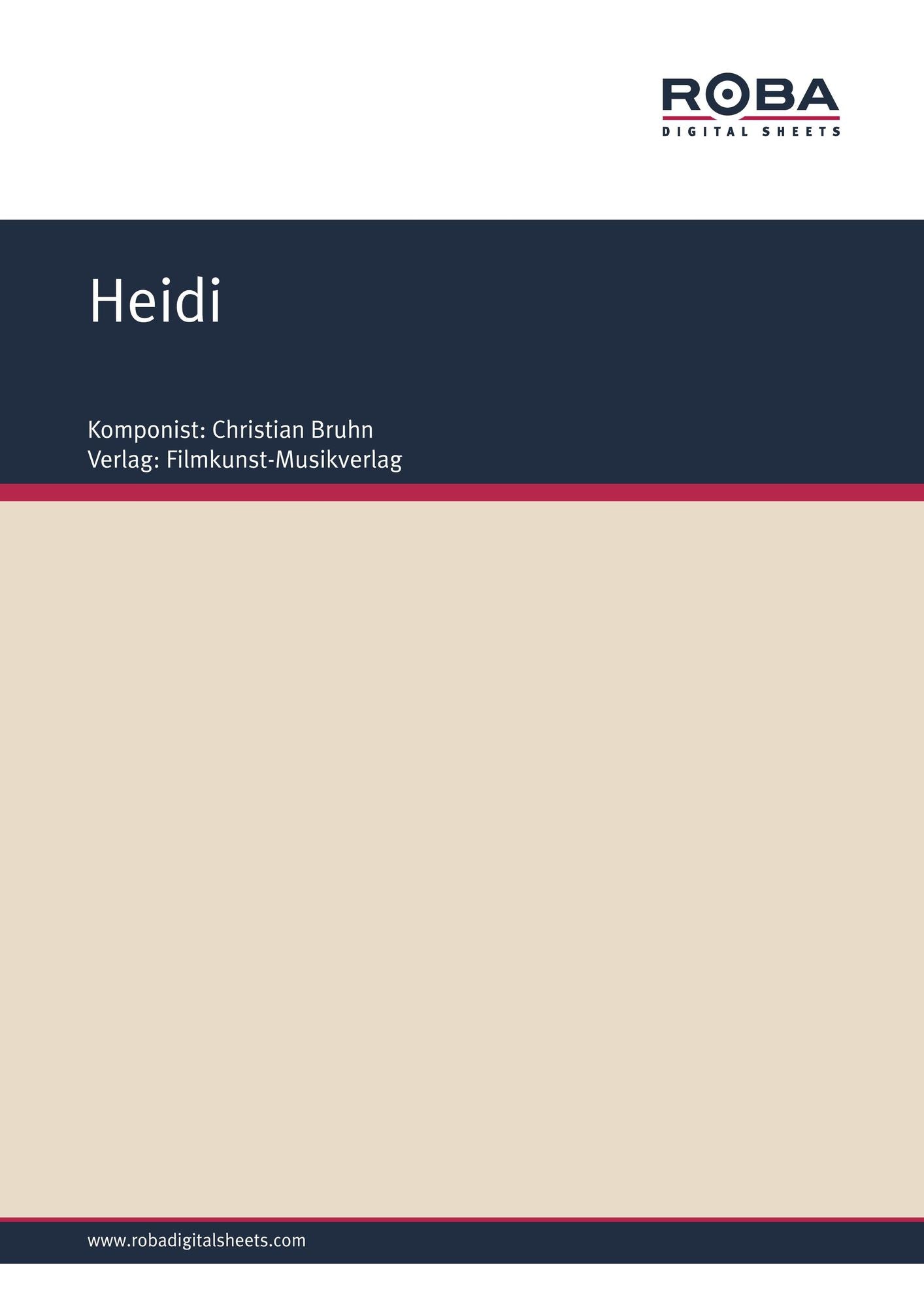 Heidi: Single Songbook (Piano Level 2)