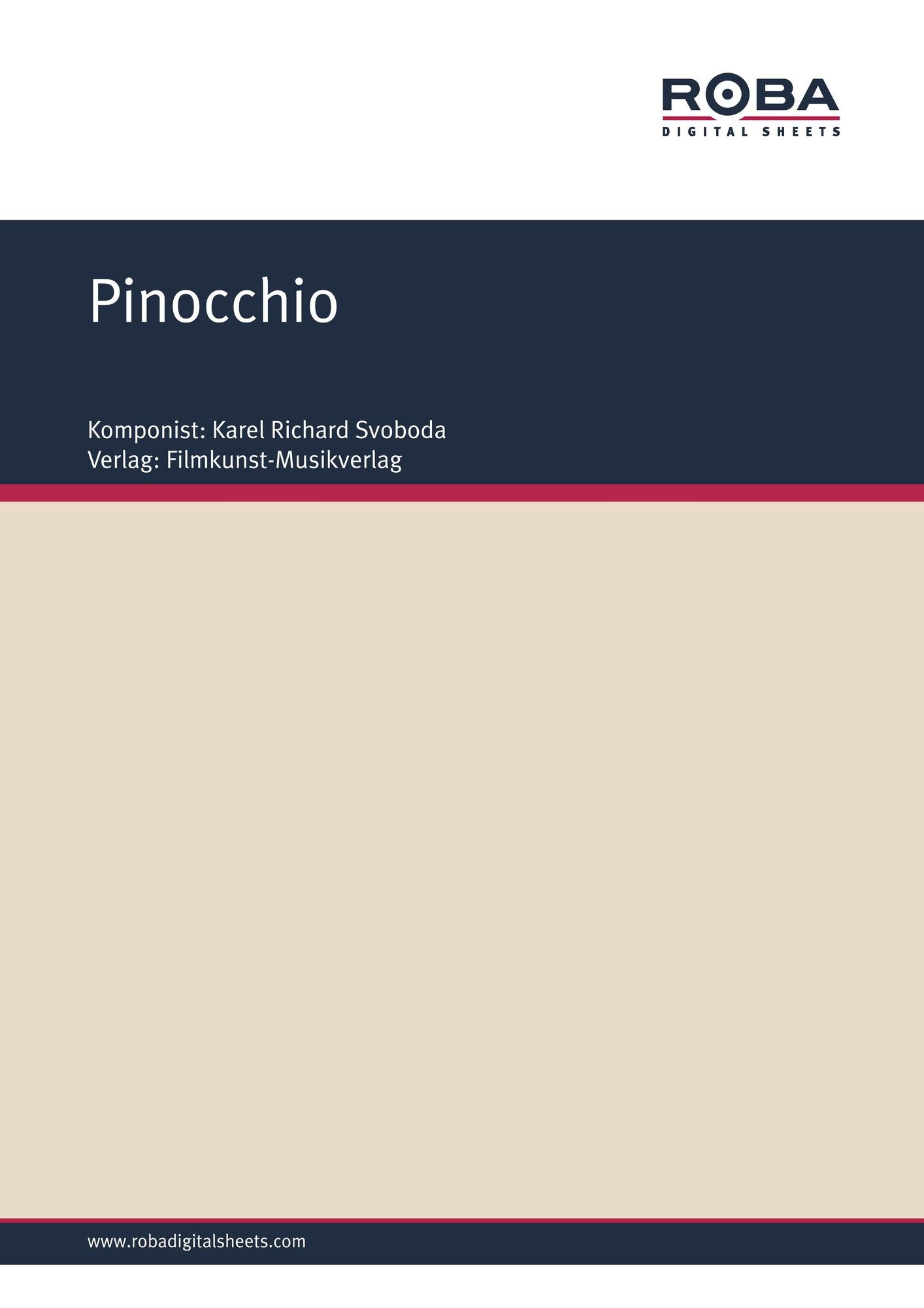 Pinocchio: Single Songbook; Instrument: Flute
