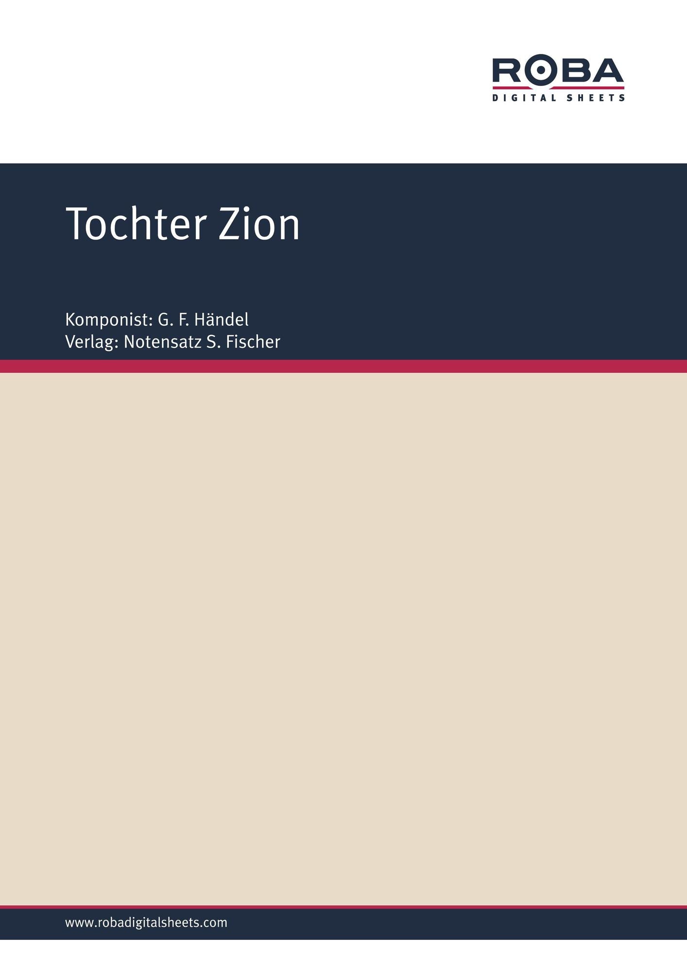 Tochter Zion: Sheet Music