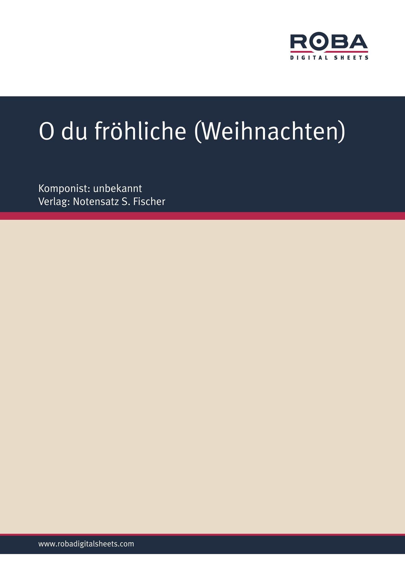 O du fröhliche (Weihnachten): Sheet Music