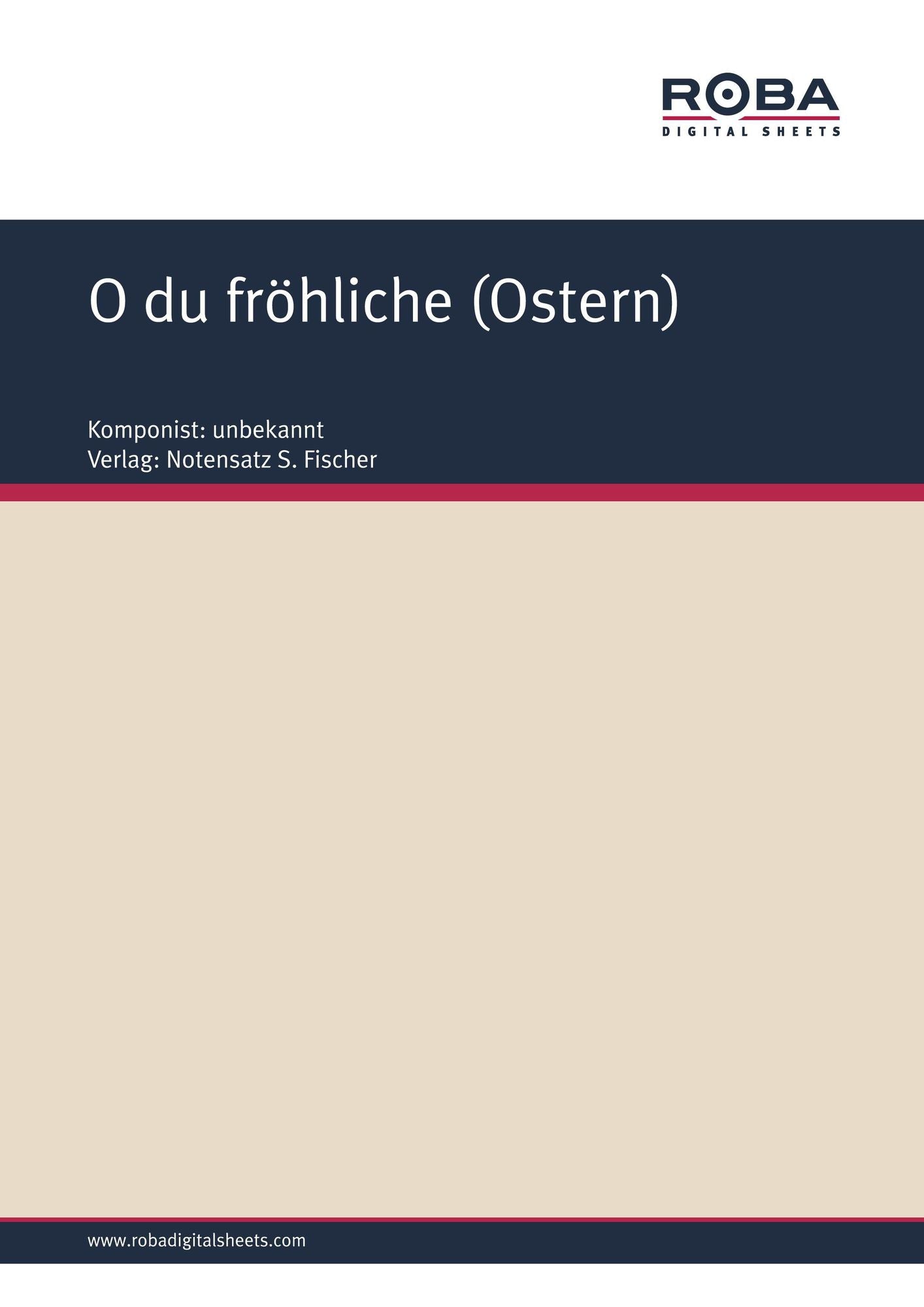 O du fröhliche (Ostern): Sheet Music
