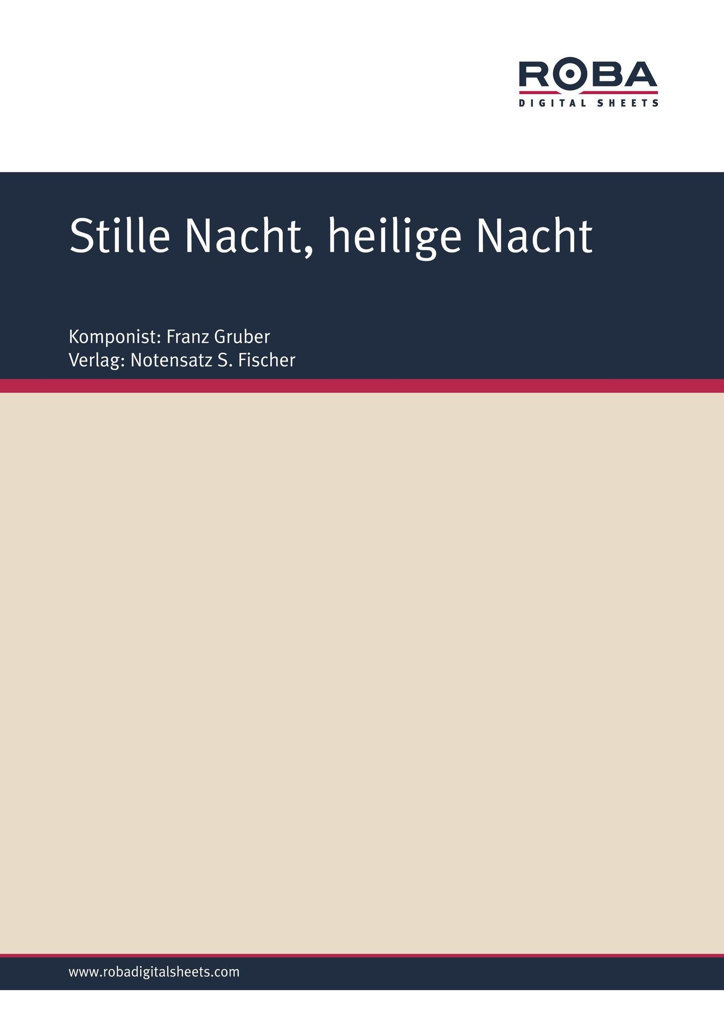 Stille Nacht, heilige Nacht: Sheet Music