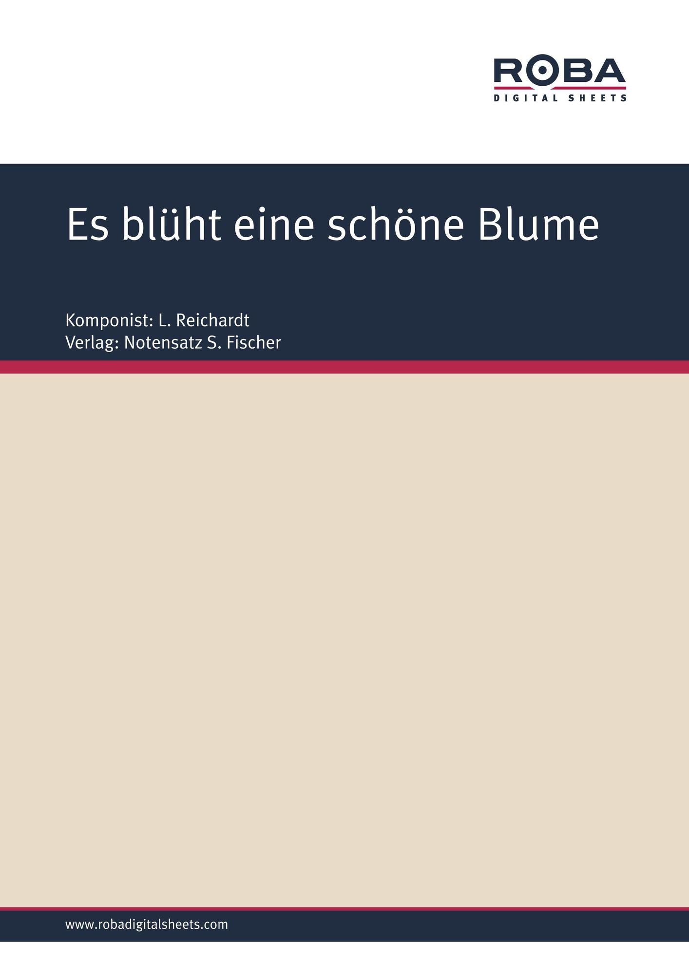 Es blüht eine schöne Blume: Sheet Music