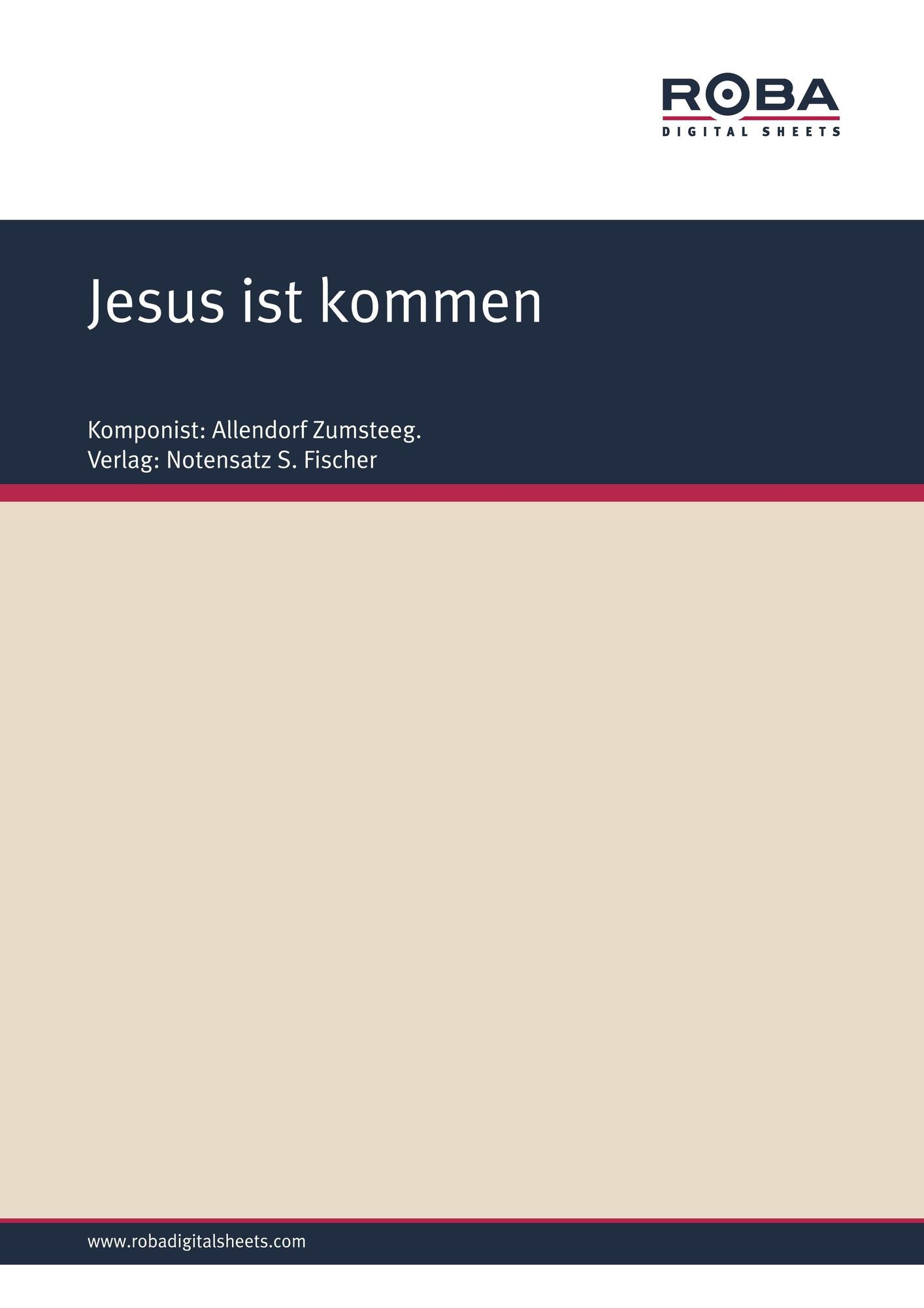 Jesus ist kommen: Sheet Music