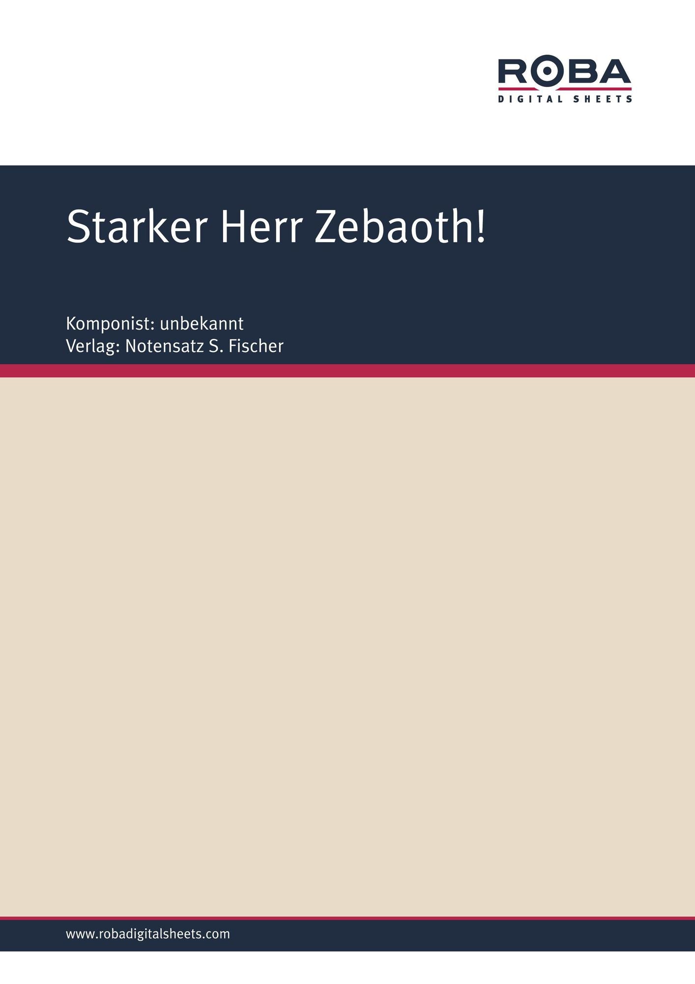 Starker Herr Zebaoth!: Sheet Music