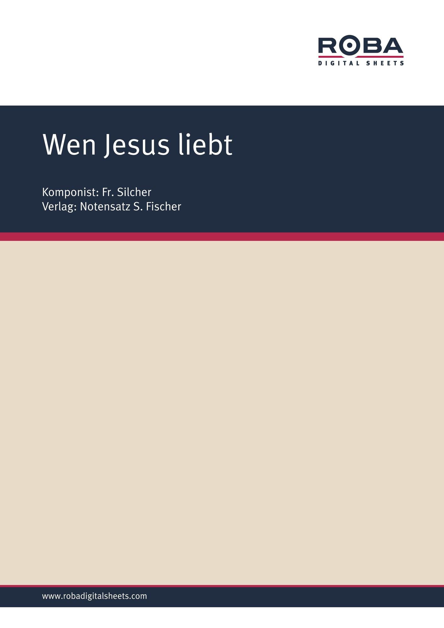 Wen Jesus liebt: Sheet Music
