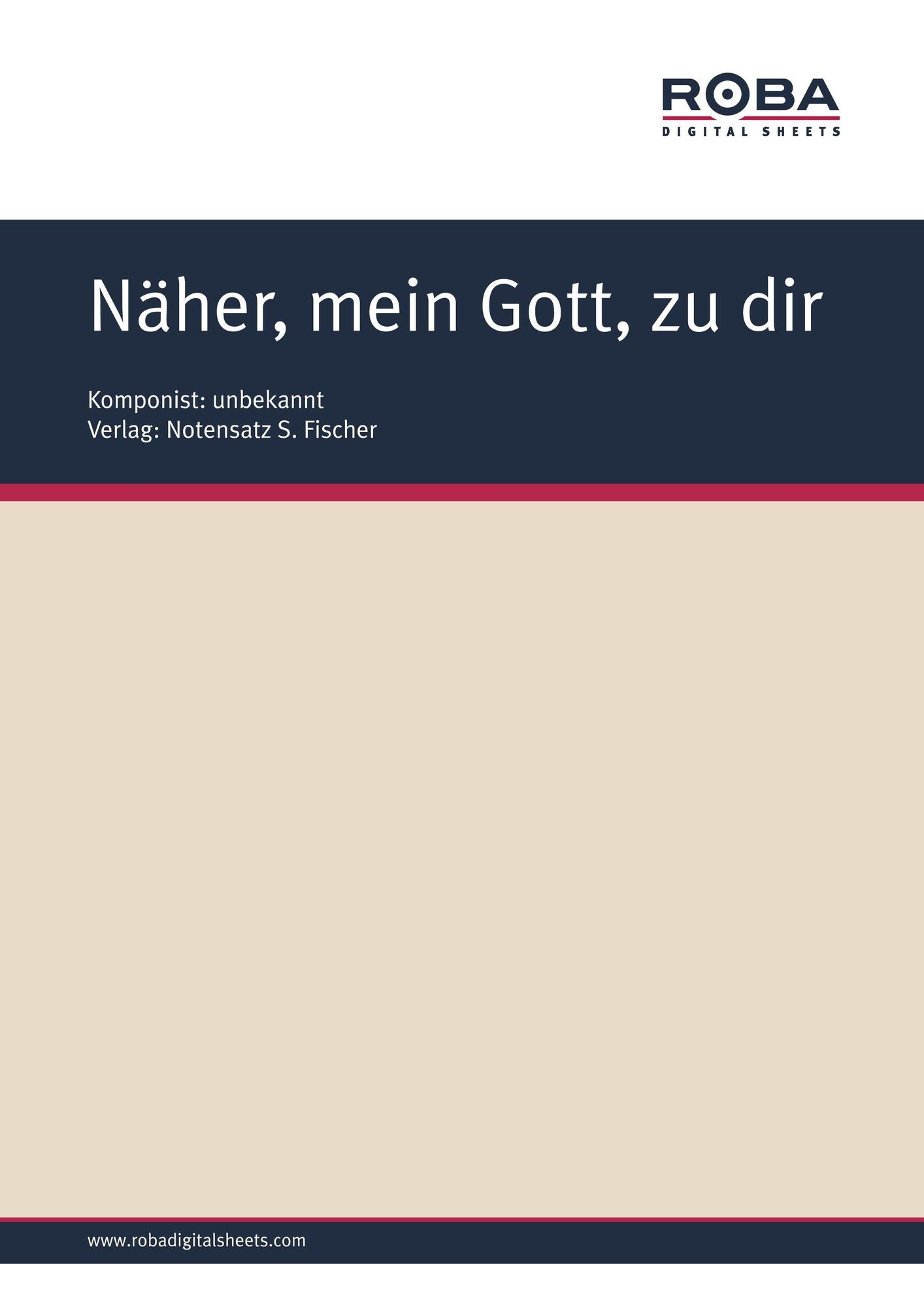 Näher, mein Gott, zu dir: Sheet Music
